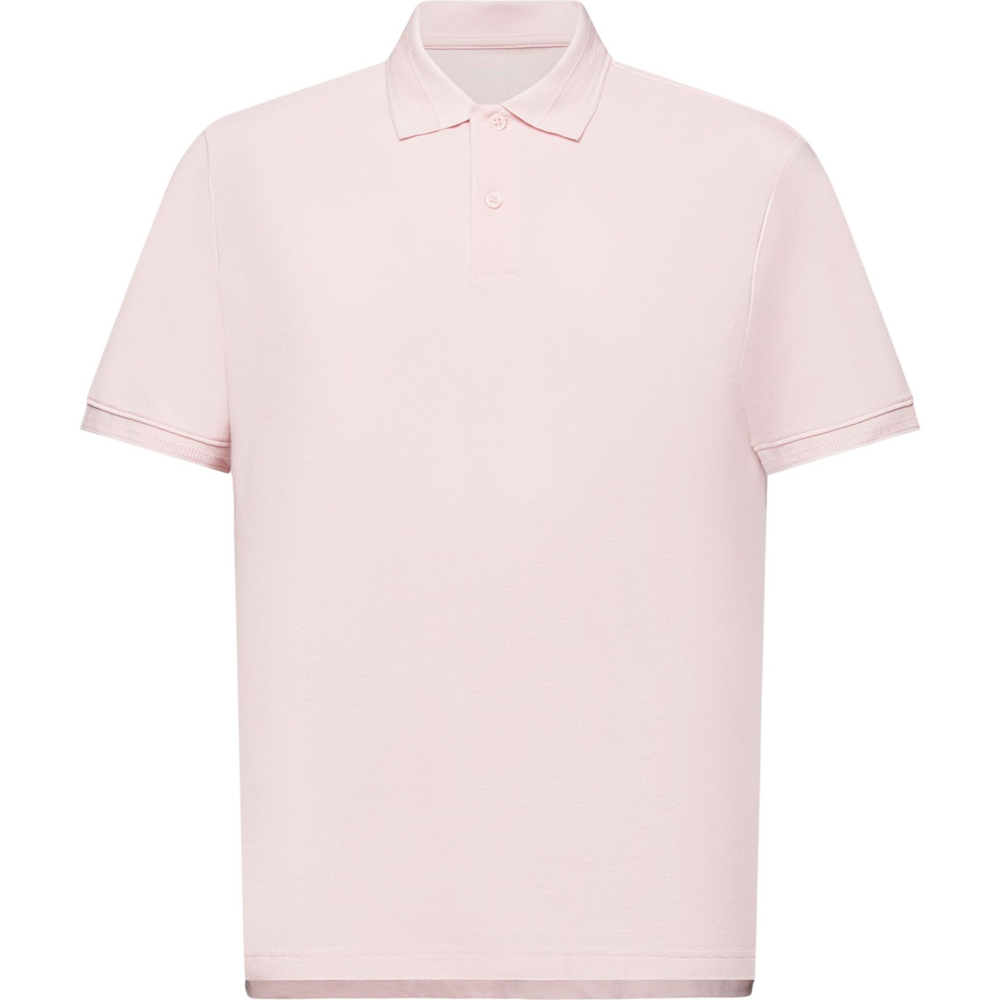 ESPRIT Polo marškiniai ilgos rank. vyrams, Rožinė, Cotton Pique Polo Shirt 1