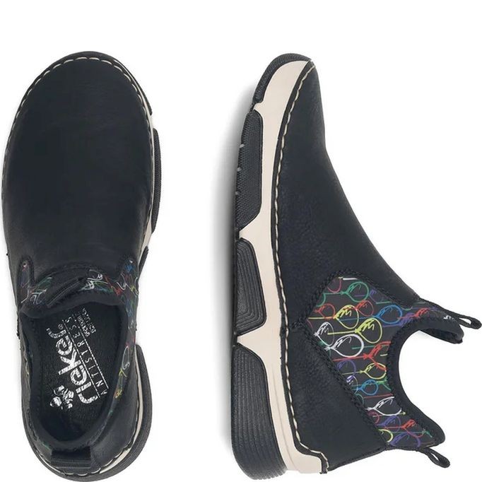 RIEKER Aulinukai moterims, Juoda, Ladies short boots 5