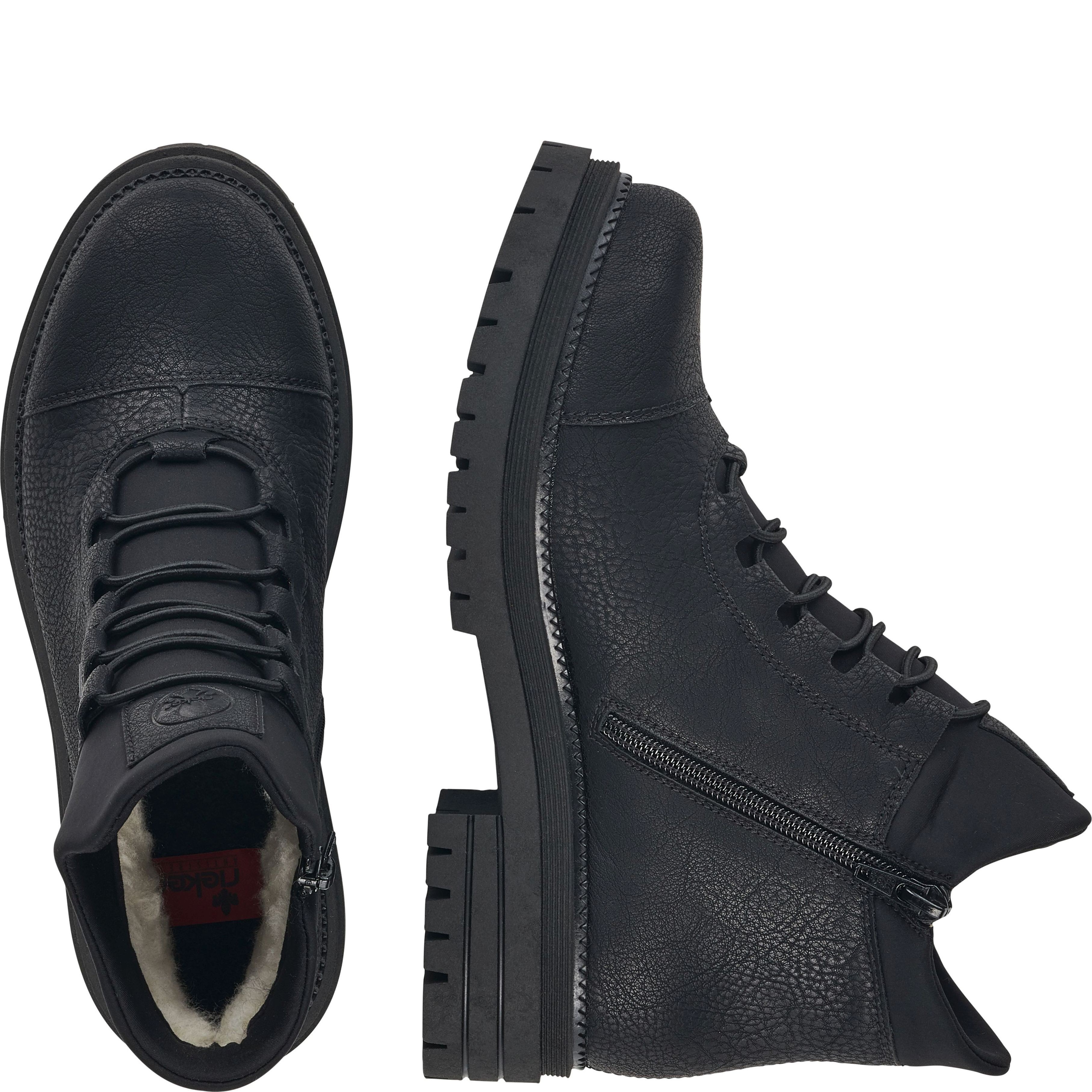 RIEKER Aulinukai moterims, Juoda, BOOTIES 9