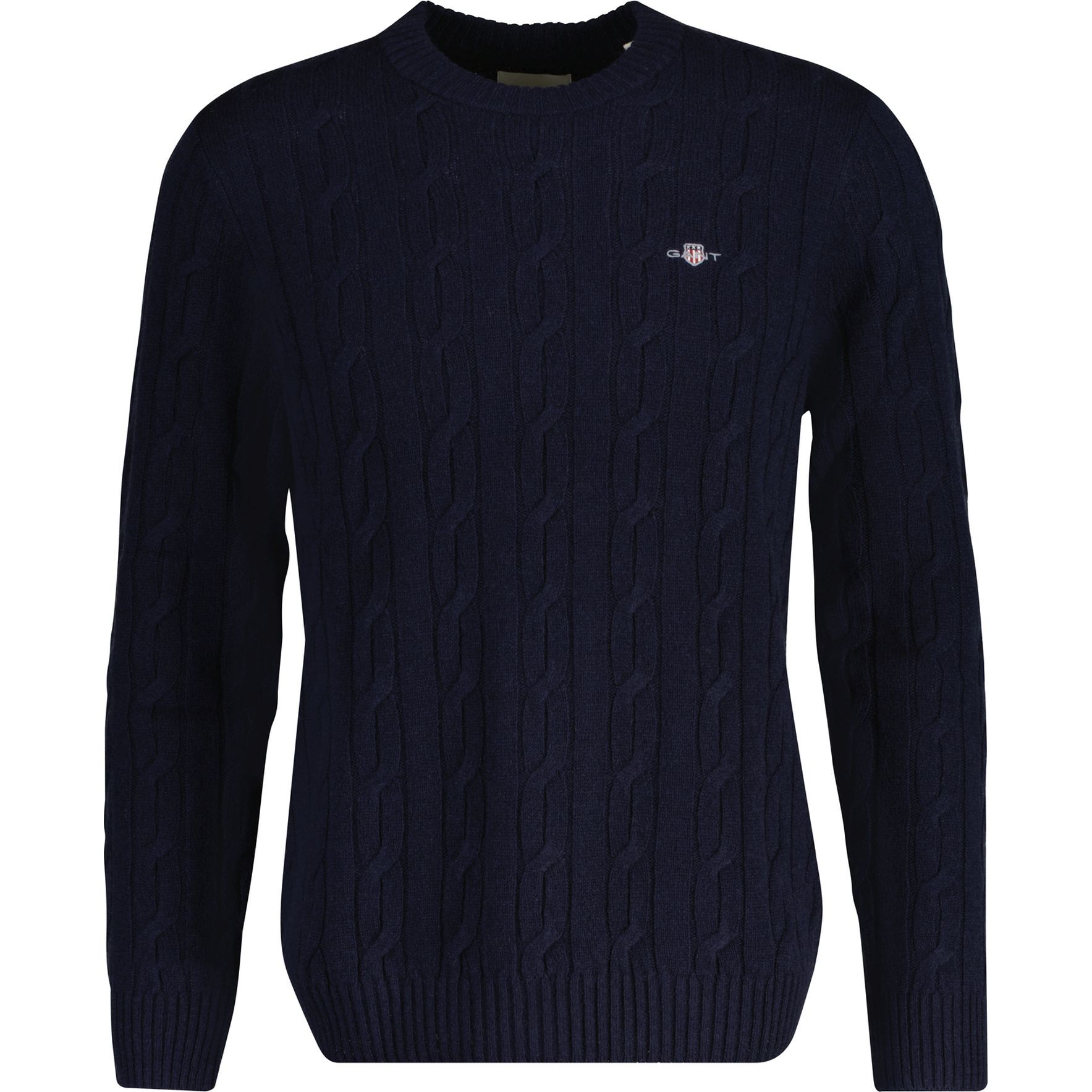 GANT Megztinis vyrams, Mėlyna, Labswool cable c-neck sweater 1