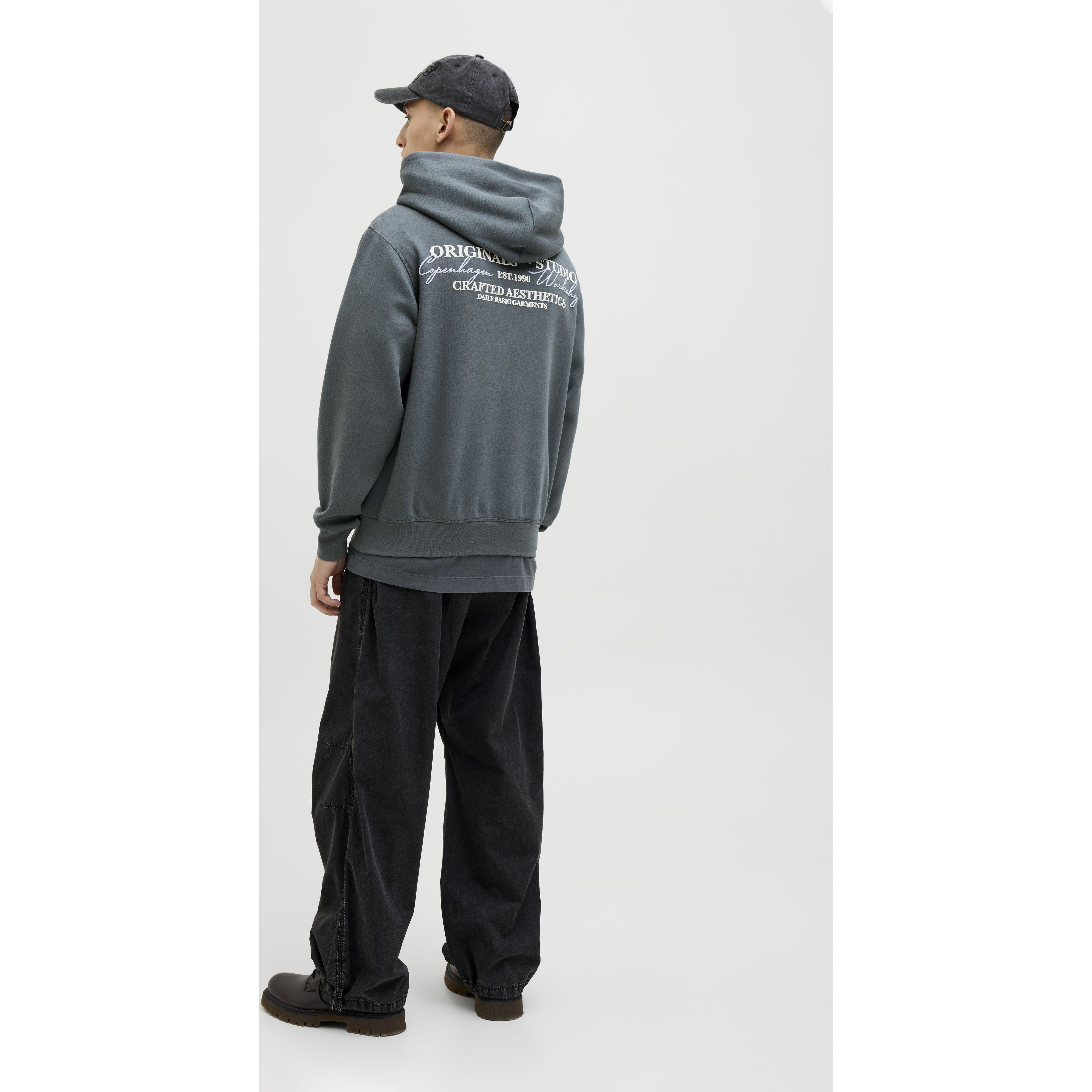 JACK & JONES Džemperis vyrams, Žalia, Islington back sweat hood 4