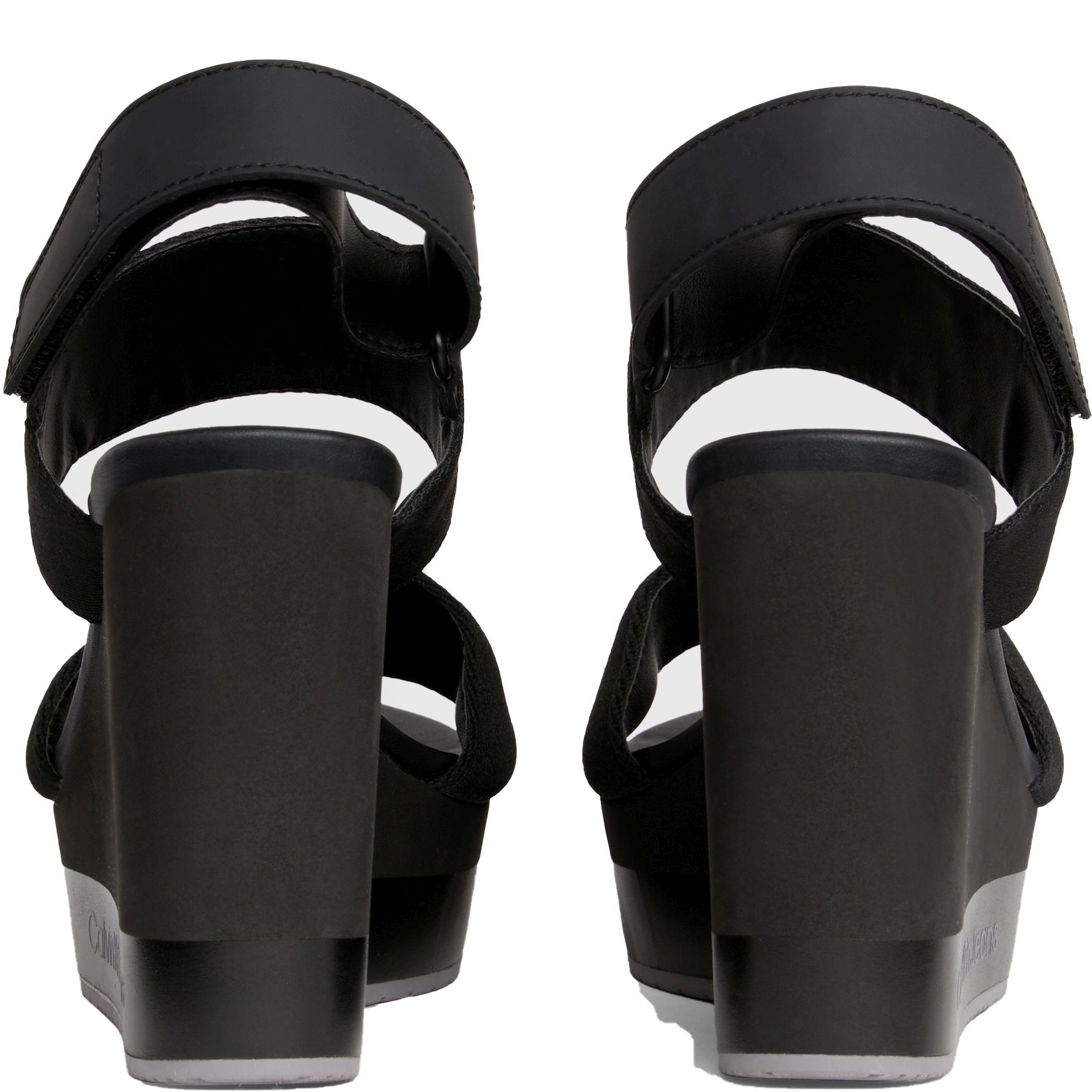 CALVIN KLEIN JEANS Basutės moterims, Juoda, Wedge sandal webbing 3