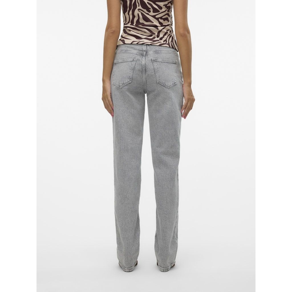 VERO MODA Tiesūs džinsai moterims, Pilka, Jada low straight jeans 5