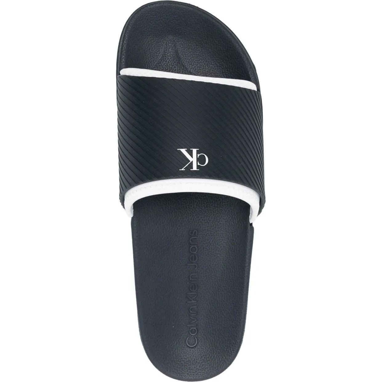 CALVIN KLEIN JEANS Guminės šlepetės vyrams, Mėlyna, Slide rubber neopren 4