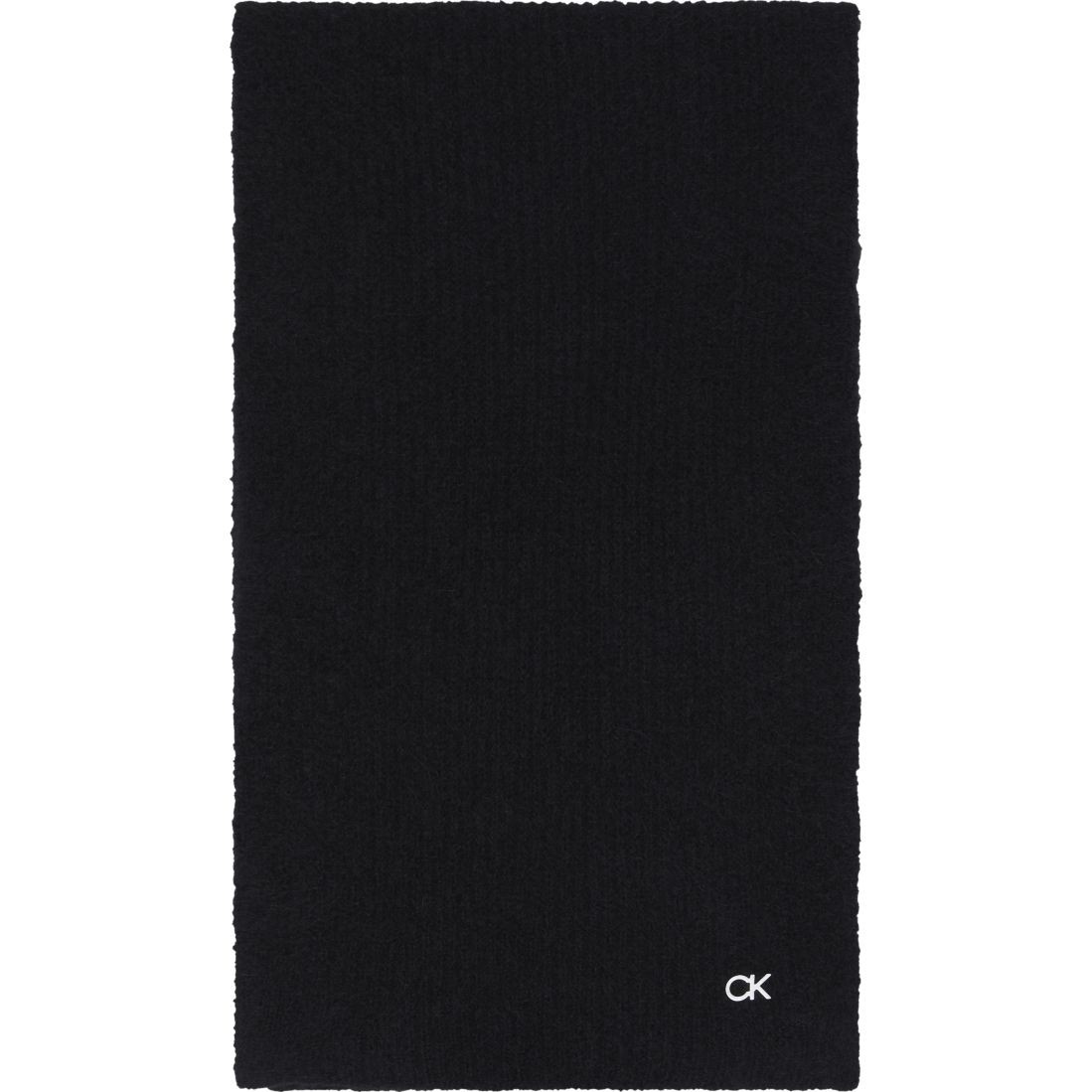CALVIN KLEIN Šalikas vyrams, Juoda, LUX WOOL SCARF 30X180 1
