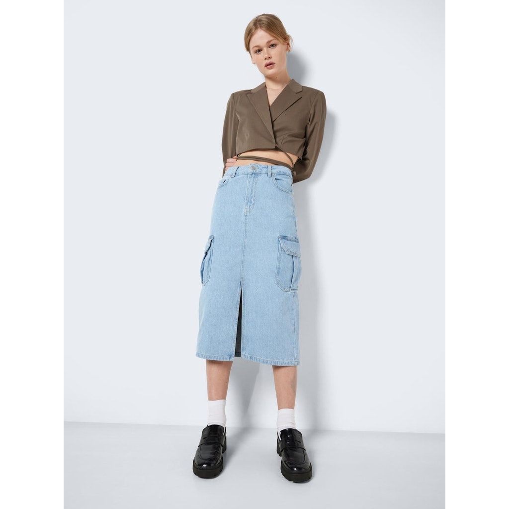 NOISY MAY Midi sijonas moterims, Mėlyna, NMALEXA HW CARGO DENI 6