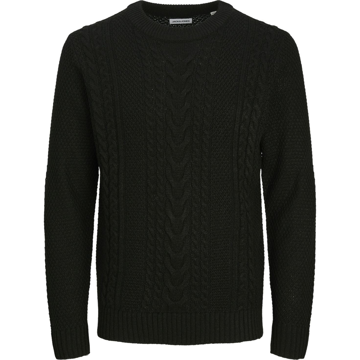 JACK & JONES Megztinis vyrams, Juoda, Craig knit crew neck 1