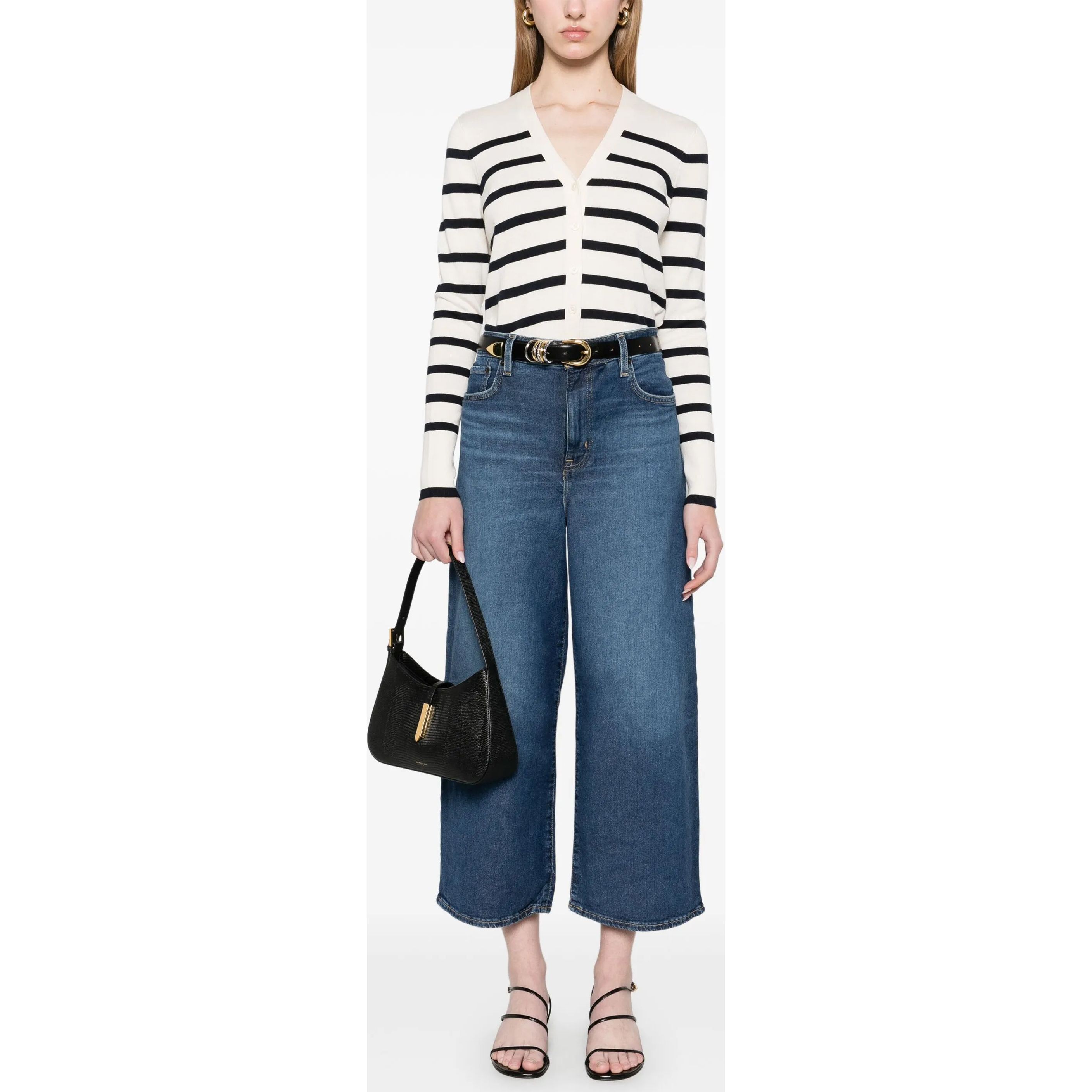 LAUREN RALPH LAUREN Platūs džinsai moterims, Mėlyna, Saira cropped wide 2