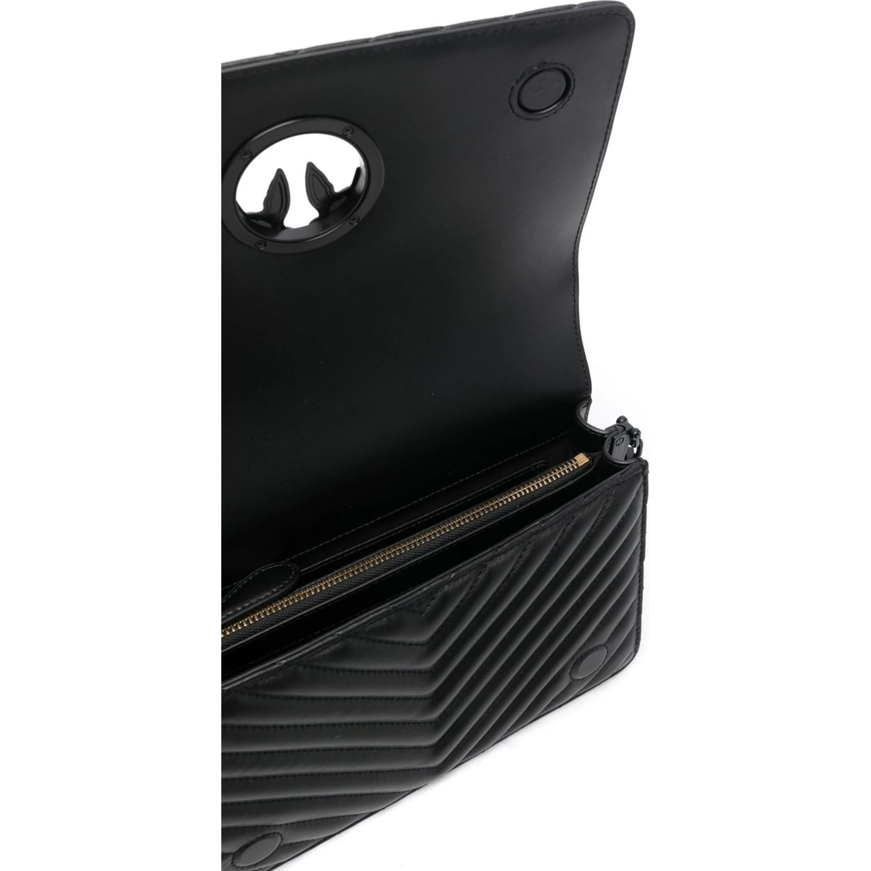 PINKO Rankinė per petį moterims, Juoda, Love click crossbody bag 4