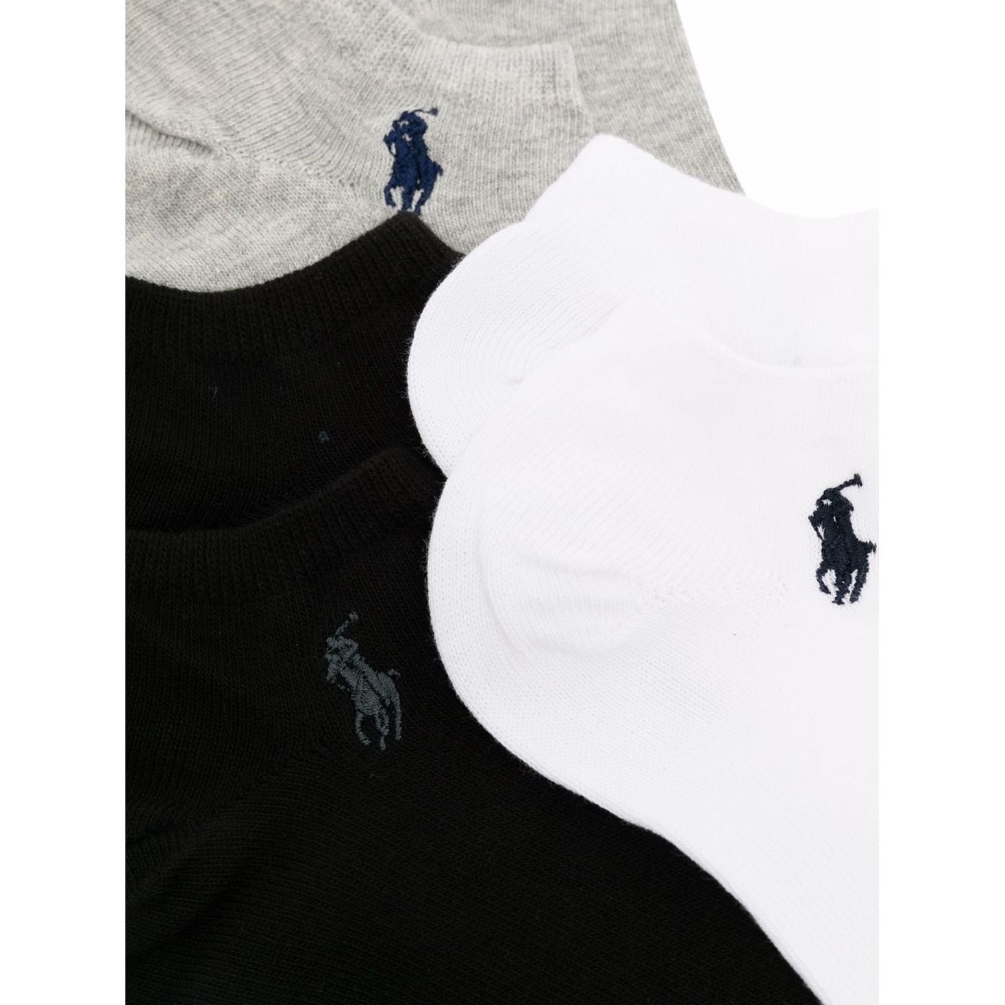 POLO RALPH LAUREN UW Kojinės vyrams, Juoda, Ghost ped 3-pack socks 2