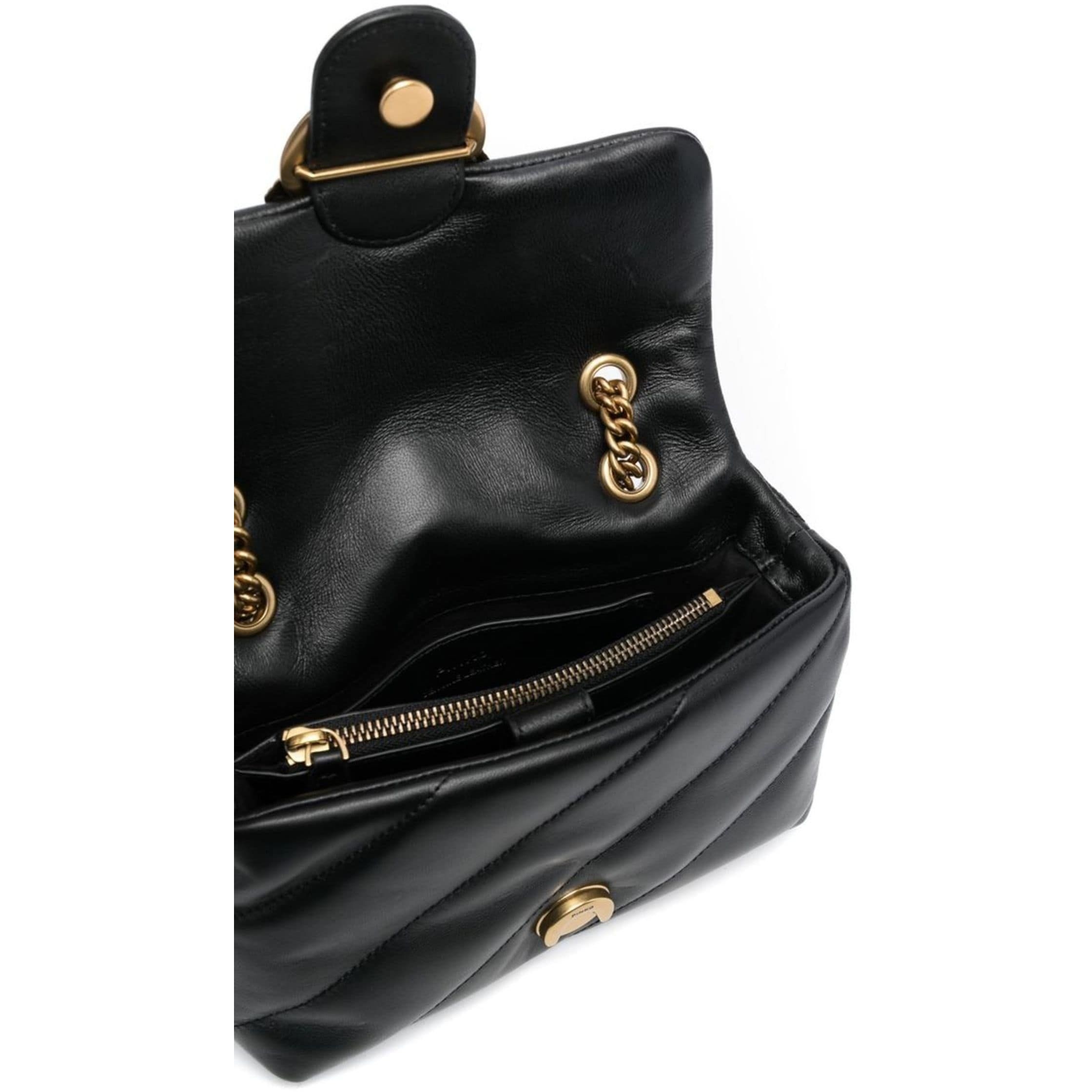 PINKO Rankinė per petį moterims, Juoda, Love puff mini bag 4