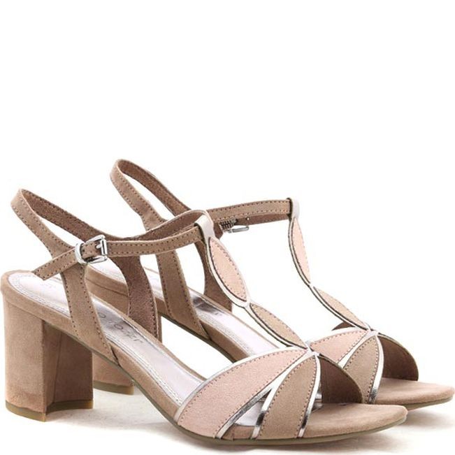 MARCO TOZZI Basutės moterims, Smėlio, SANDALS 1