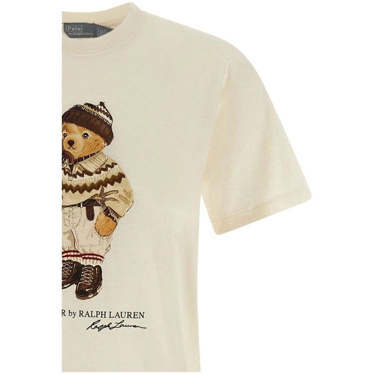 POLO RALPH LAUREN Marškinėliai trump. rankovėmis moterims, Balta, Knit t shirt 4