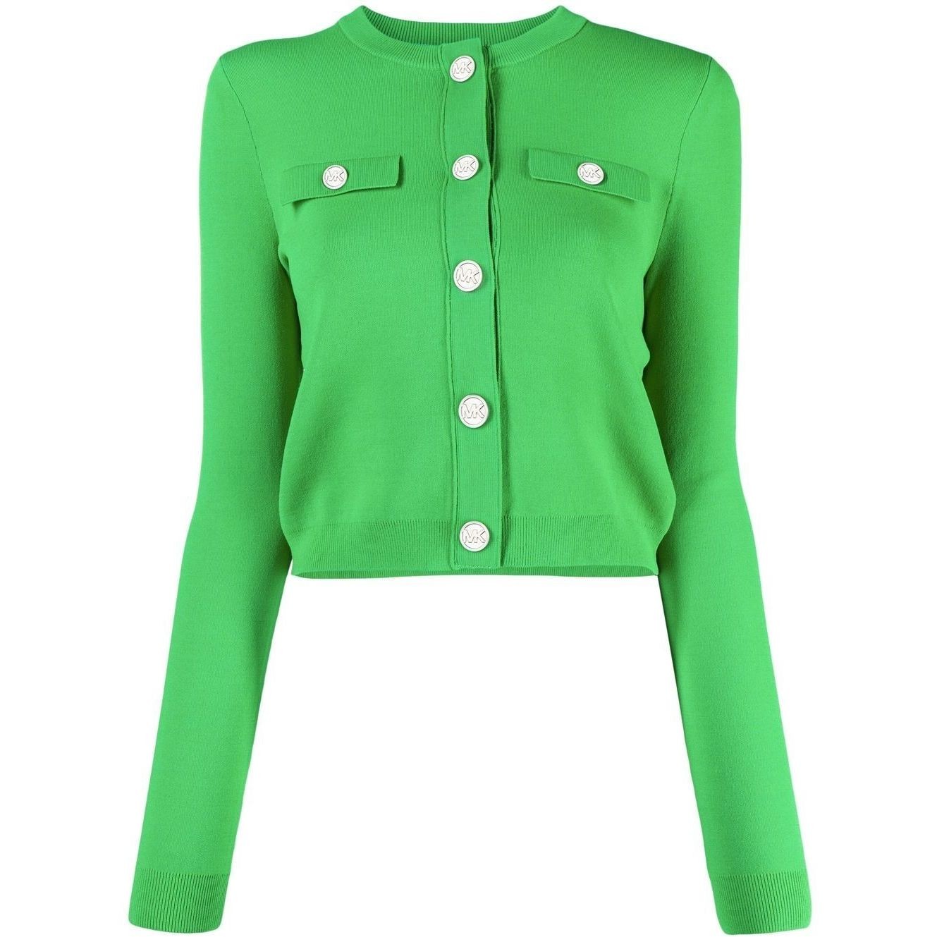 MICHAEL KORS Lengva striukė moterims, Žalia, Eco snap crop jacket 1