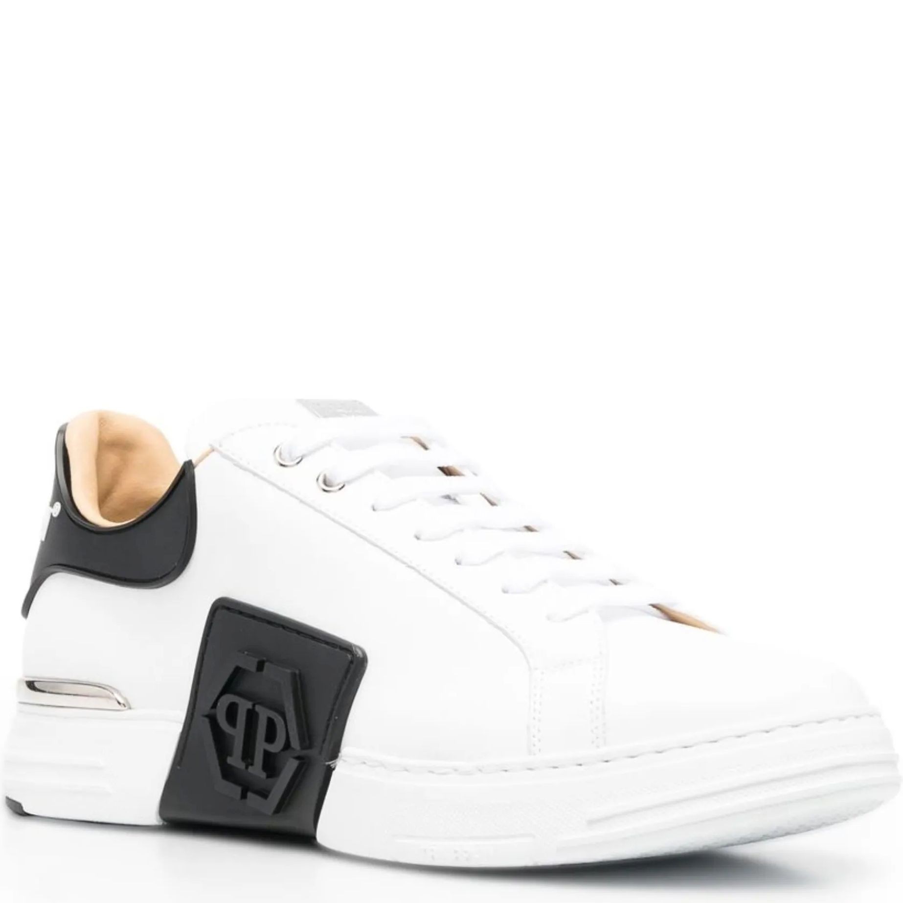 PHILIPP PLEIN Sportiniai bateliai vyrams, Balta, Lo-Top Sneakers Hexagon 1