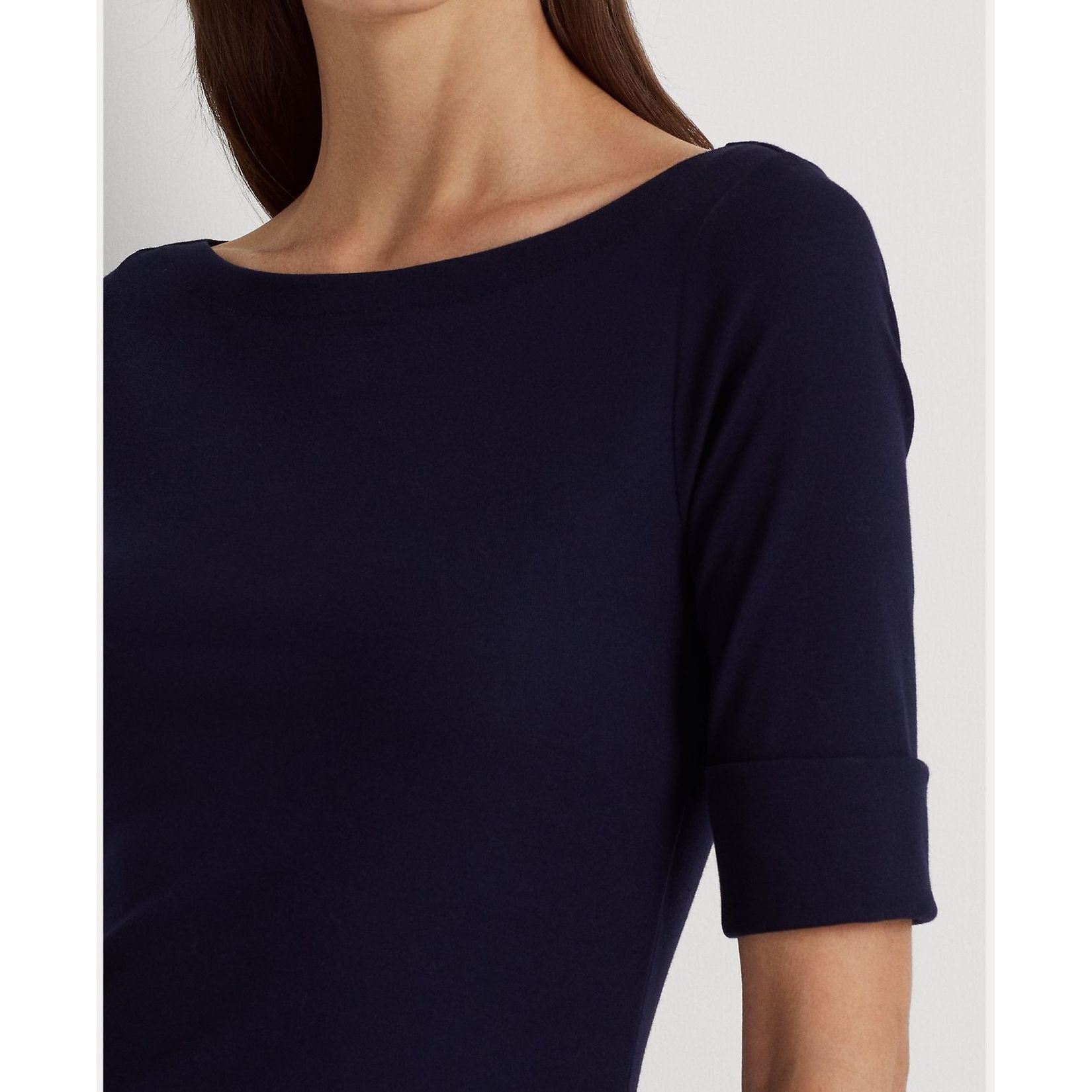 LAUREN RALPH LAUREN Midi suknelė moterims, Mėlyna, Munzie elbow sleeve day dress 3