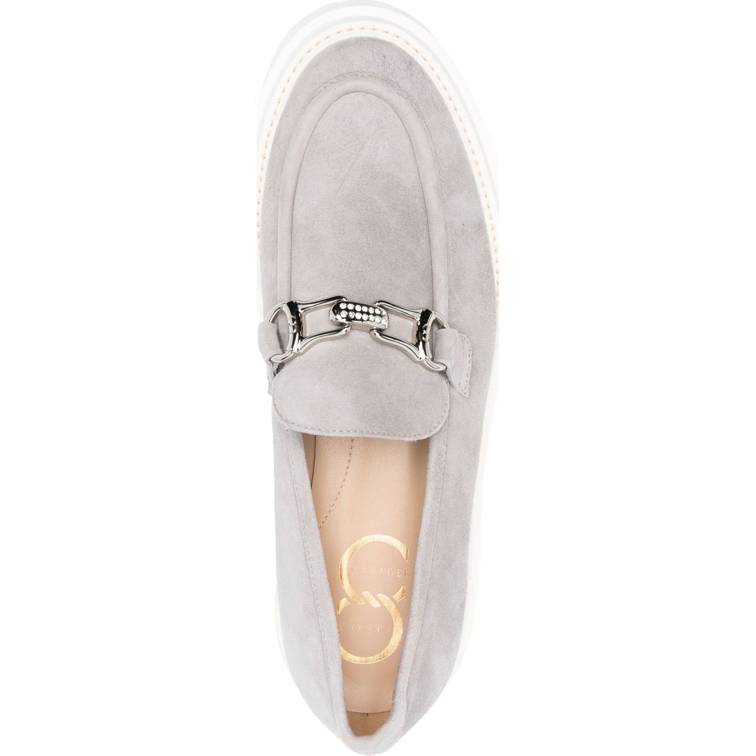 CESARE CASADEI Mokasinai moterims, Pilka, Mocassins 4