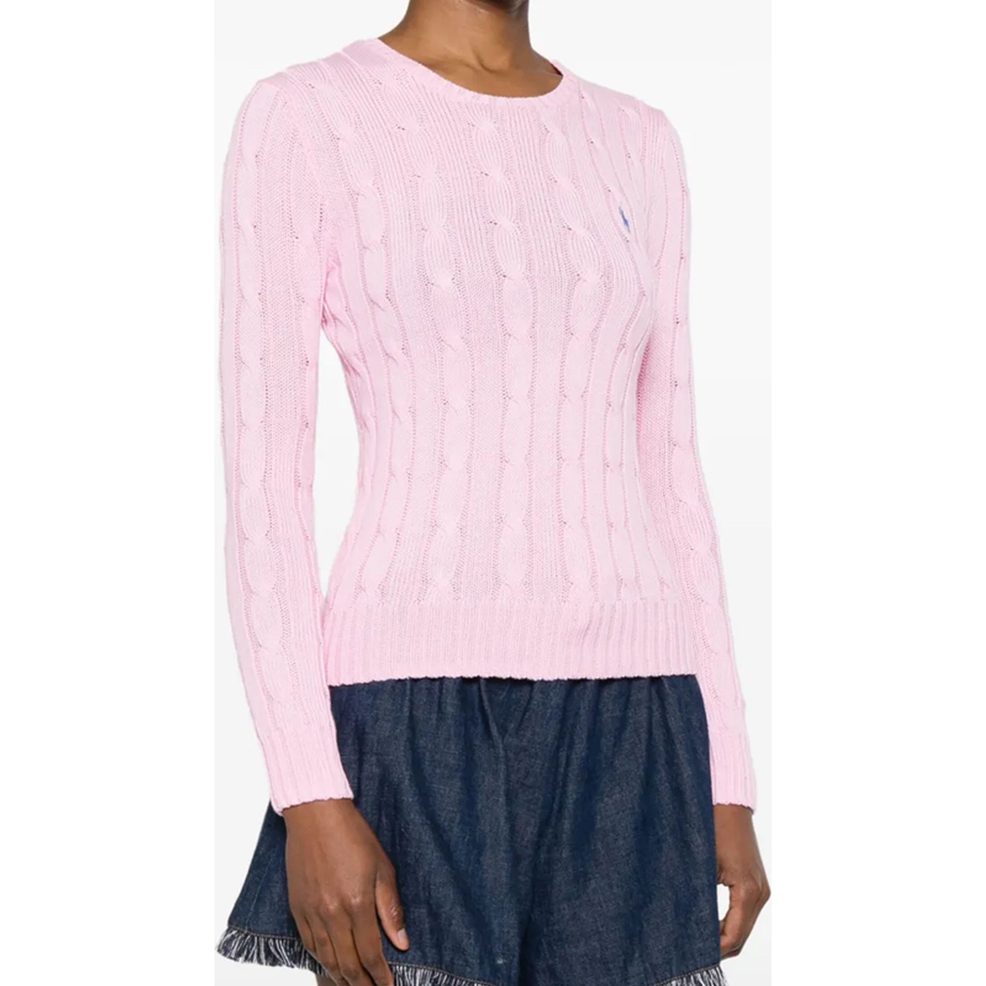 POLO RALPH LAUREN Megztinis moterims, Rožinė, Julianna-long sleeve-pullover 2