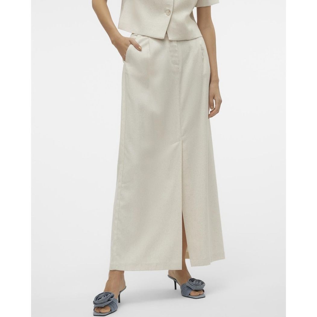 VERO MODA Maxi sijonas moterims, Smėlio, Vmflorence maxi skirt 4