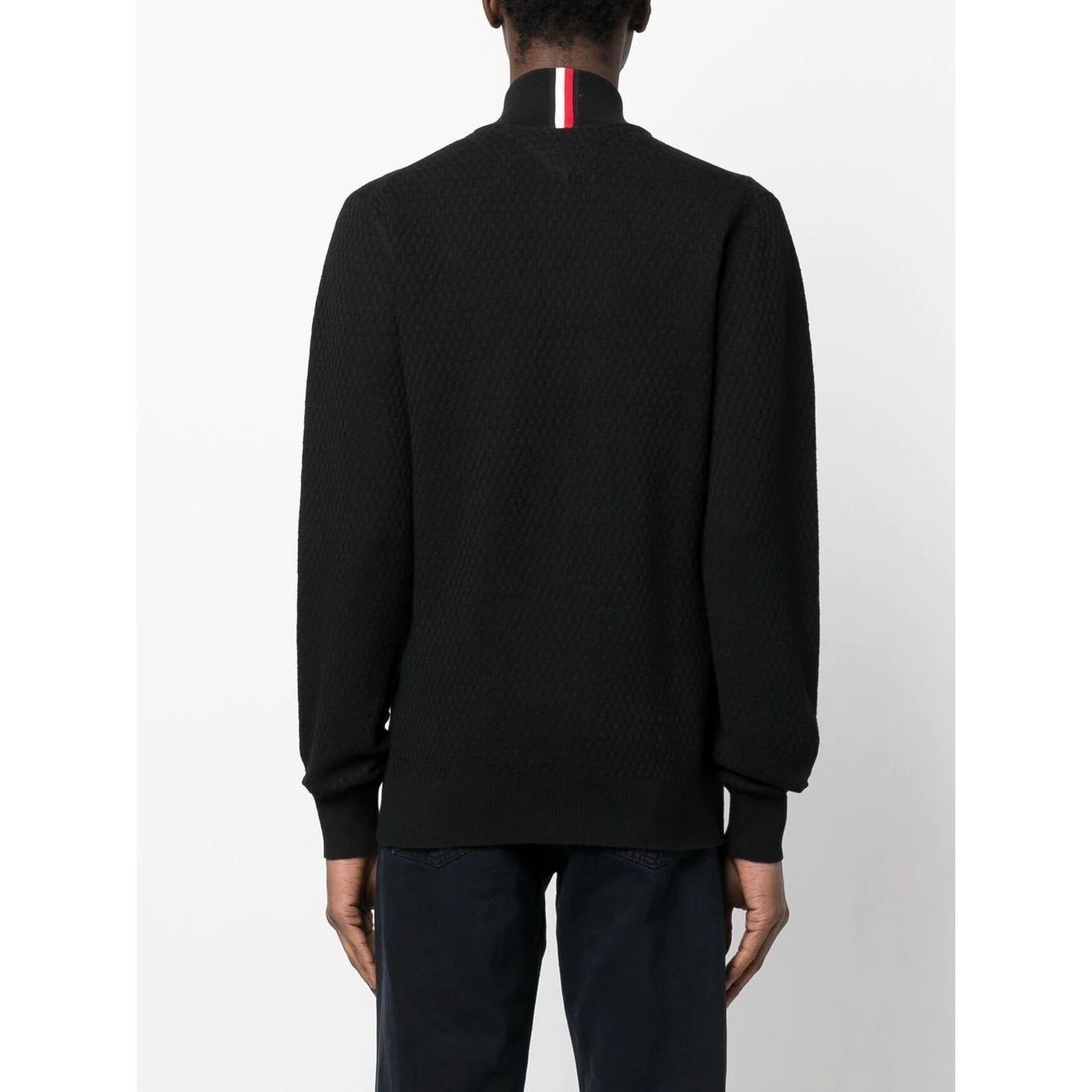 TOMMY HILFIGER Lengva striukė vyrams, Juoda, Cross structure zip through 4