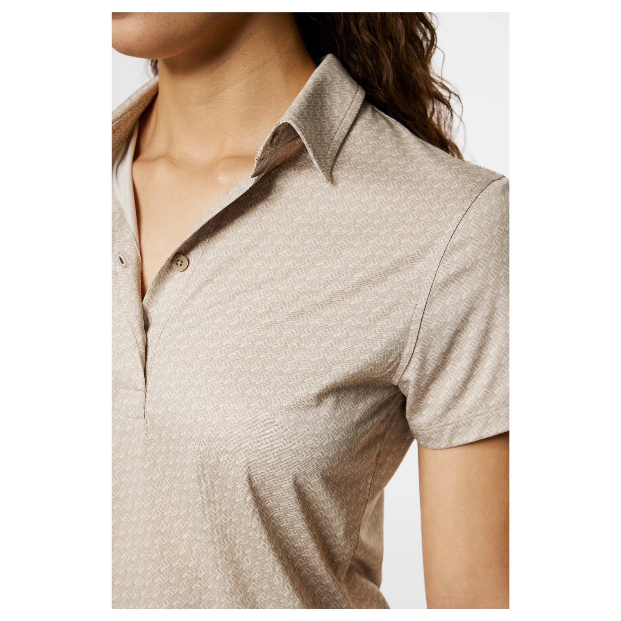 J.LINDEBERG Polo marškiniai trumpos rank. moterims, Chaki, Caitlyn polo 2