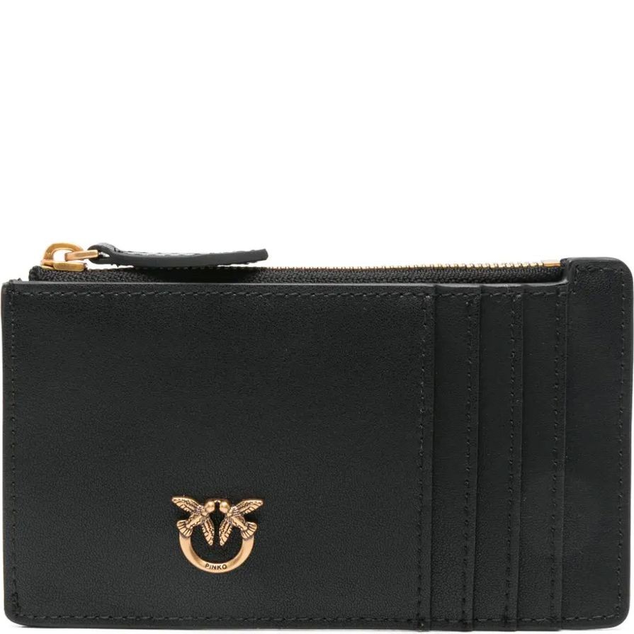 PINKO Kortelių dėklas moterims, Juoda, Airone cardholder 1