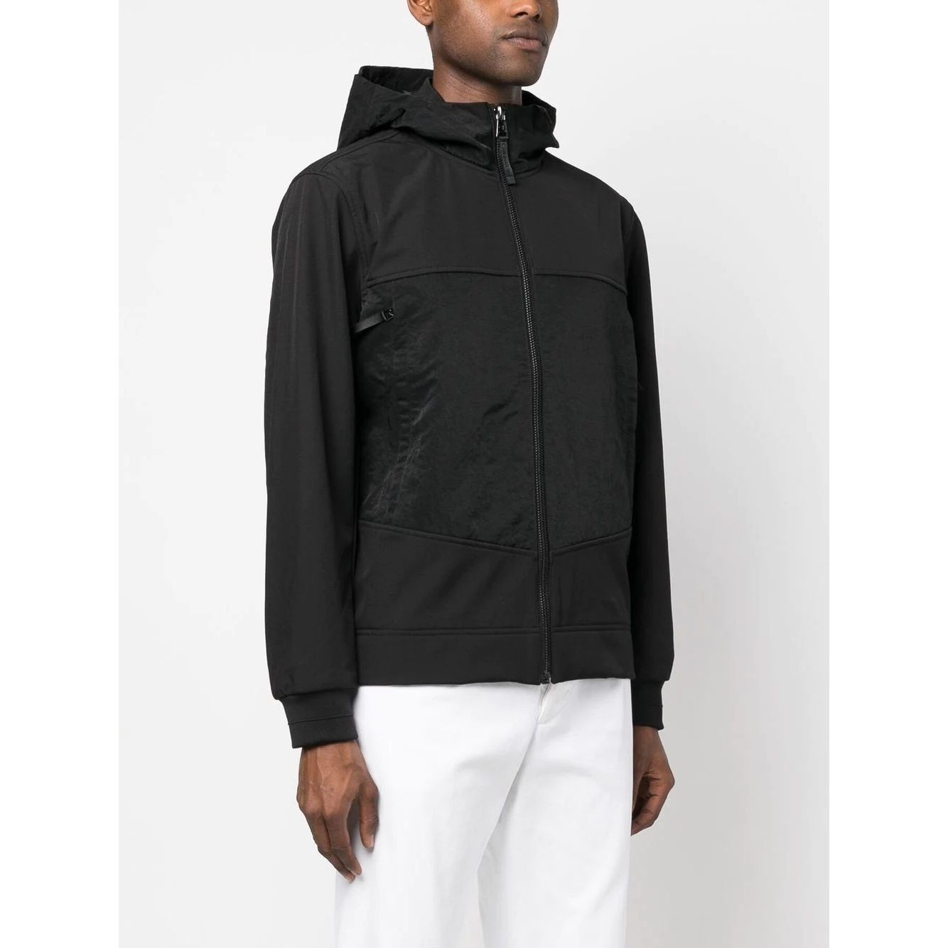 CALVIN KLEIN Lengva striukė vyrams, Juoda, Mix media heavy crinkle jacket 3