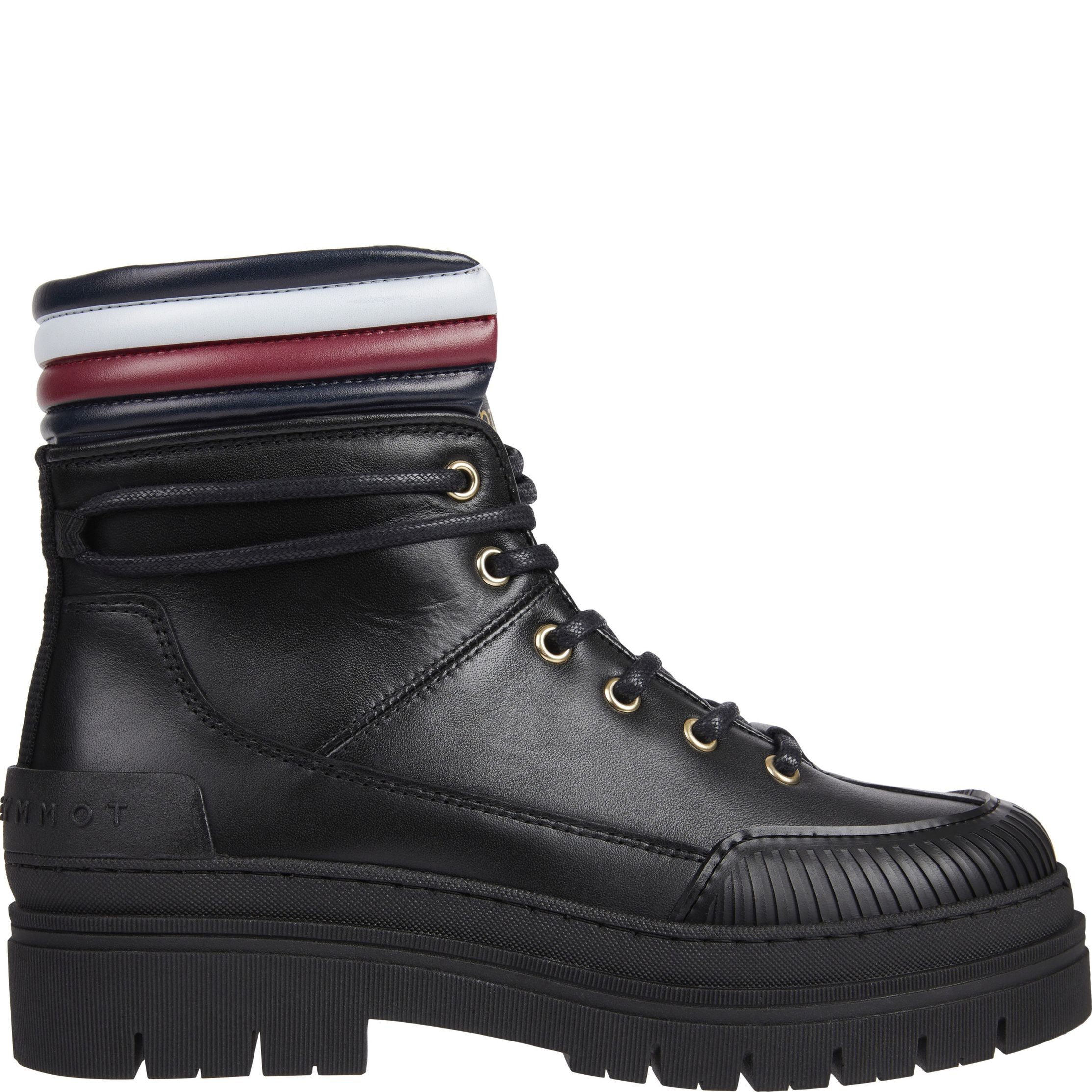 TOMMY HILFIGER Aulinukai moterims, Juoda, Corporate outdoor boot 2