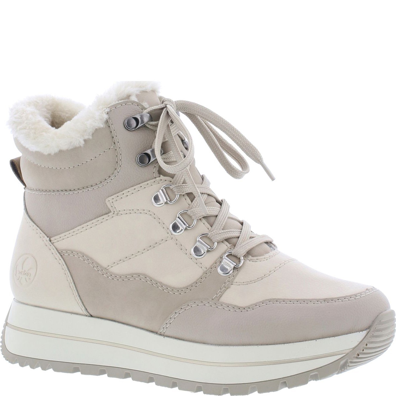 RIEKER Aulinukai moterims, Smėlio, Ladies mid height boots 1