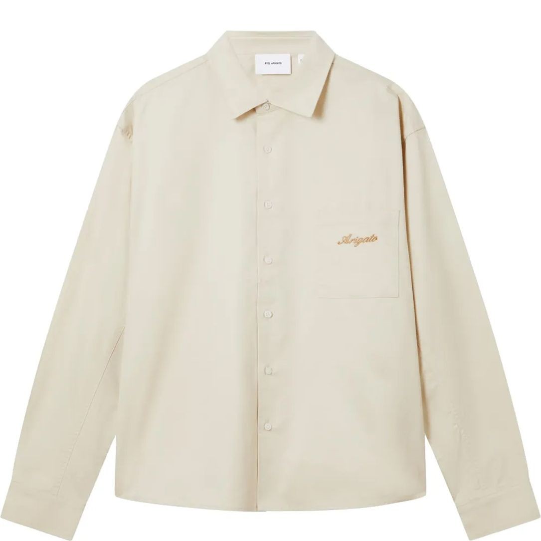 AXEL ARIGATO Marškiniai ilgomis rankovėmis vyrams, Smėlio, Ray overshirt
