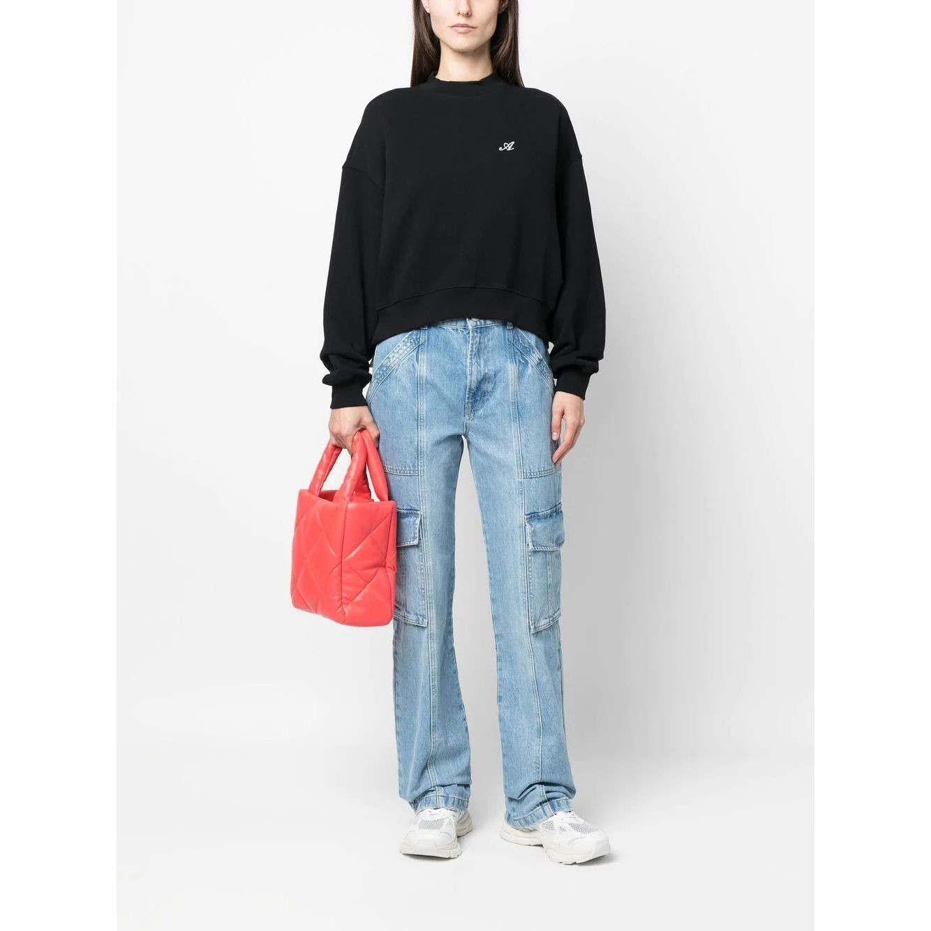 AXEL ARIGATO Sportinis nertinis moterims, Juoda, Script A Sweatshirt 3