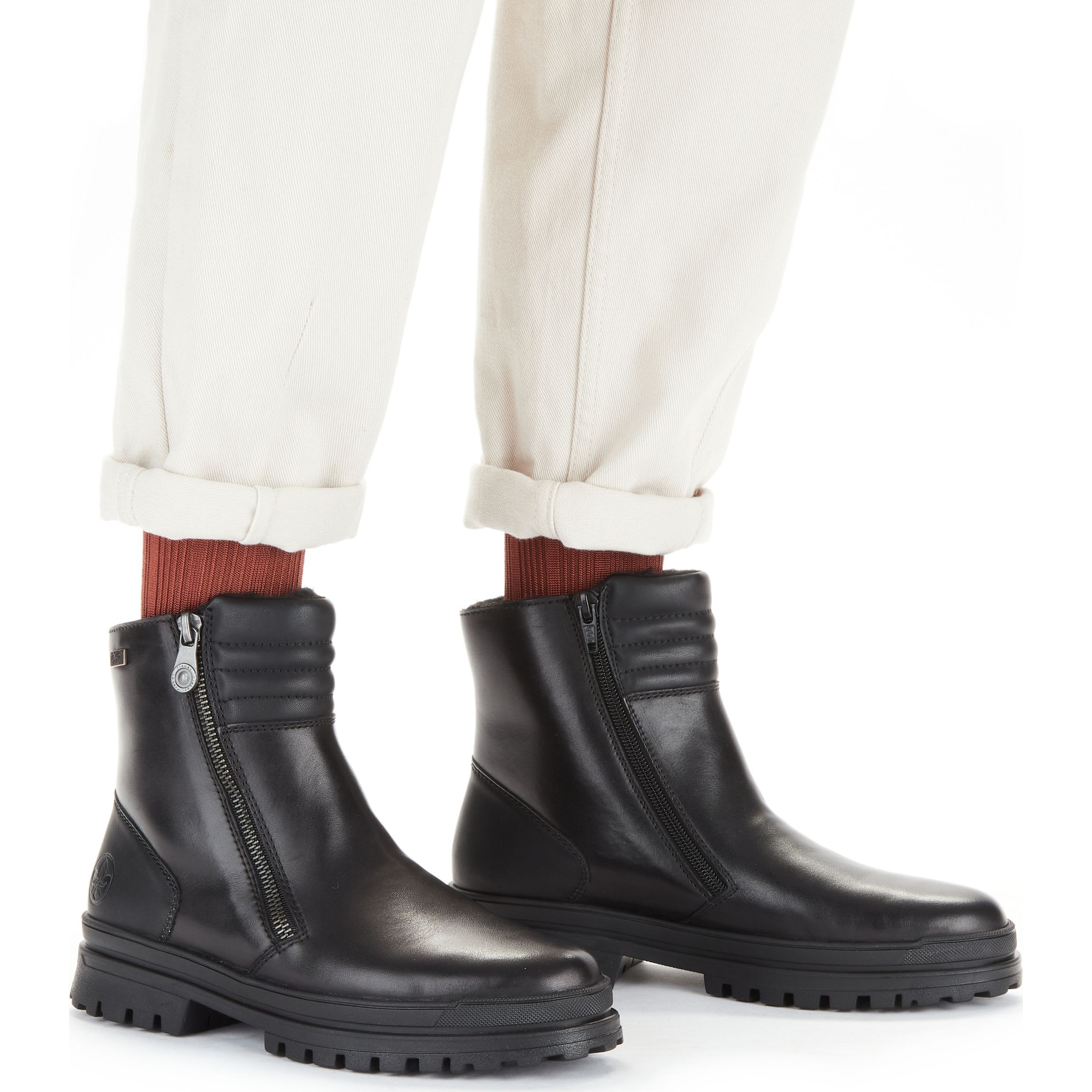 RIEKER Aulinukai moterims, Juoda, Ladies mid height boots 2