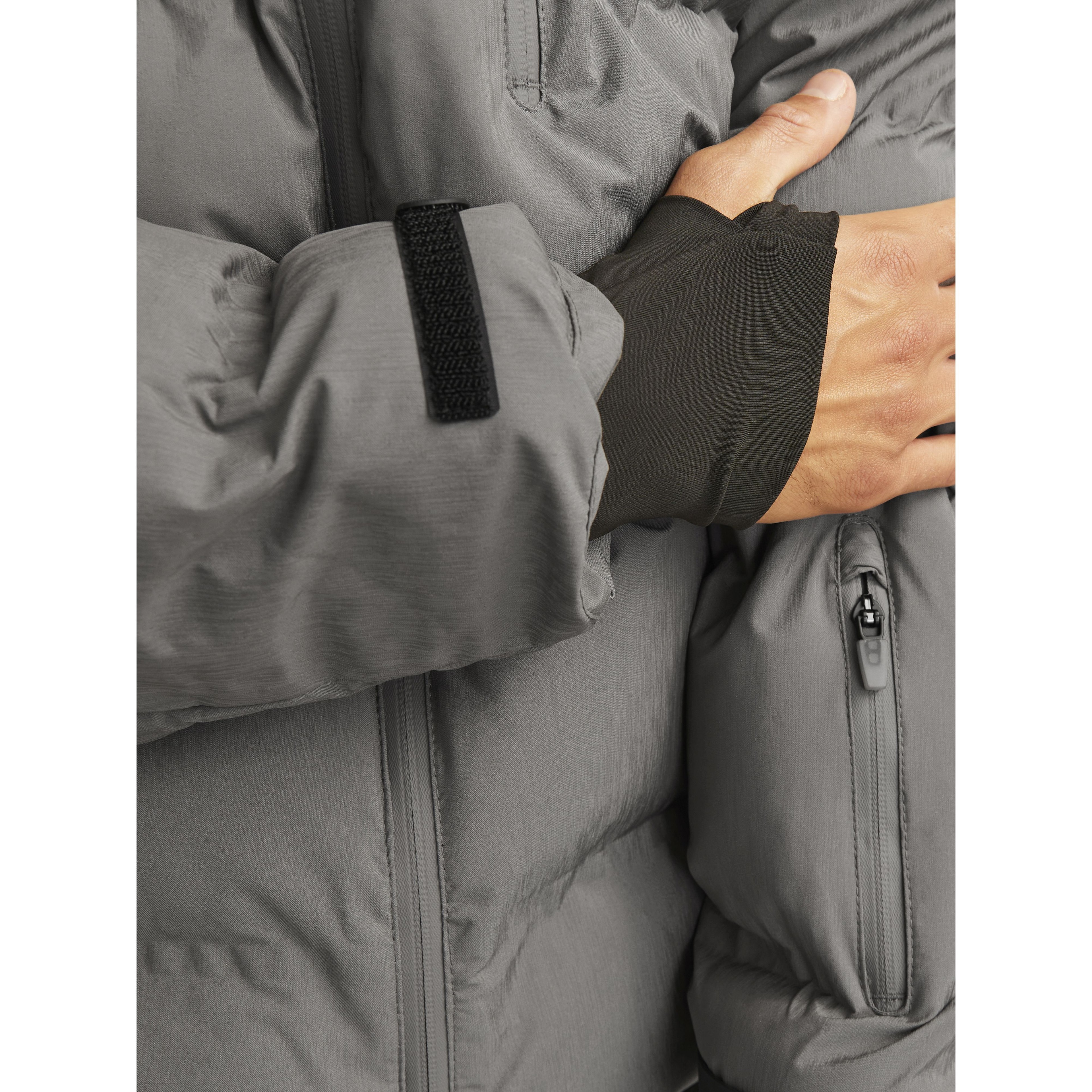 JACK & JONES Pūkinė striukė vyrams, Žalia, Sweep puffer 6