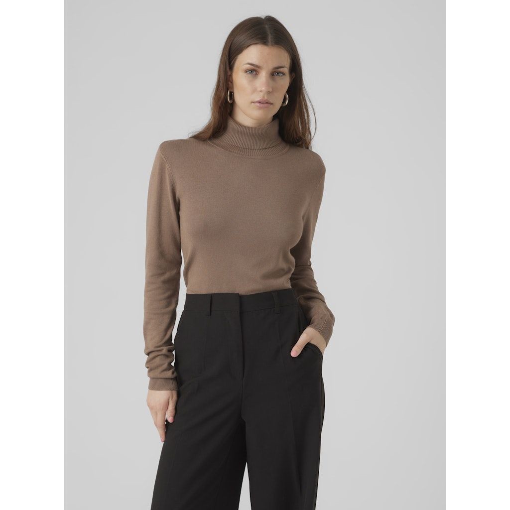 VERO MODA Megztinis moterims, Ruda, VMGLORY LS ROLLNECK 2