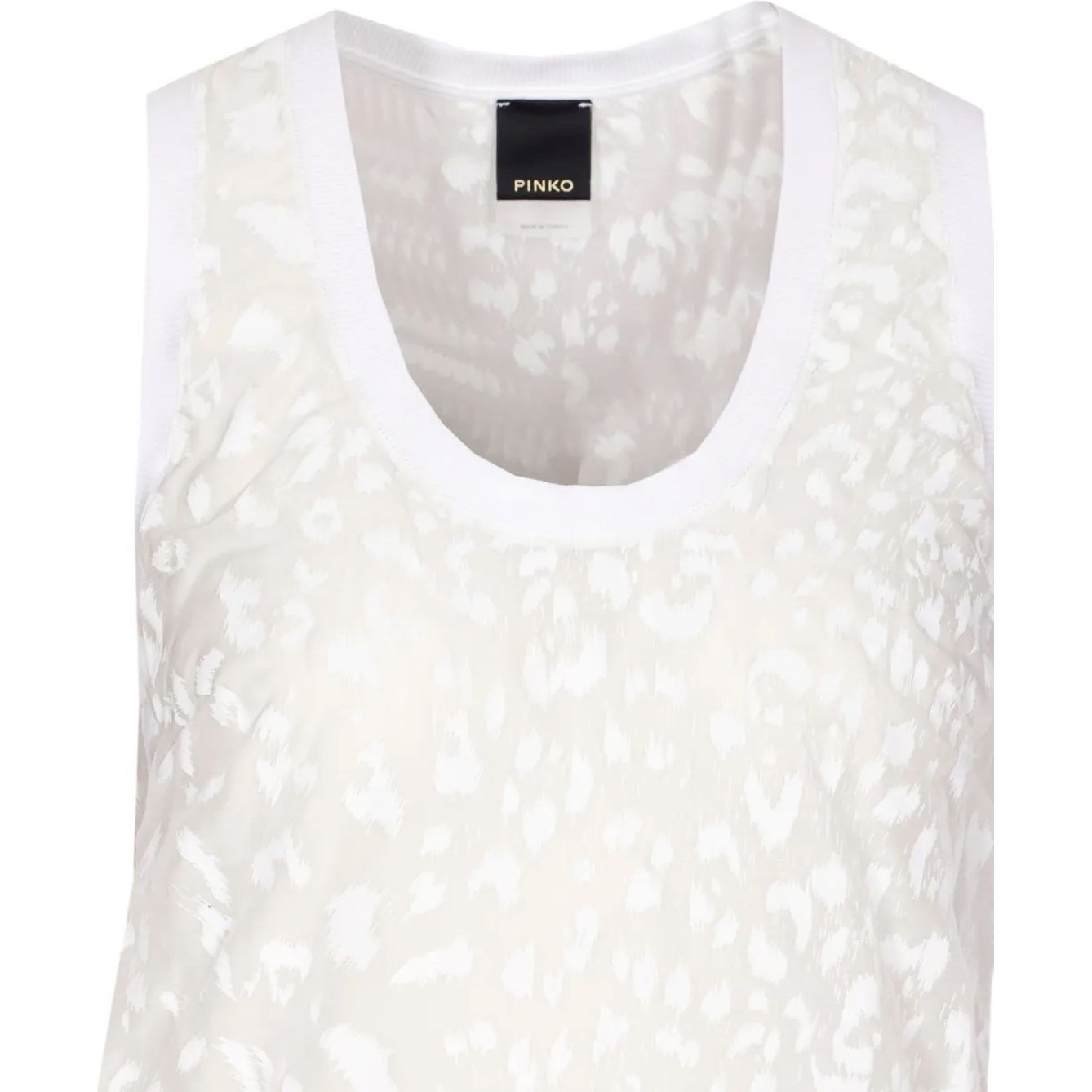PINKO Marškiniai be rankovių moterims, Balta, Dave tank top 4