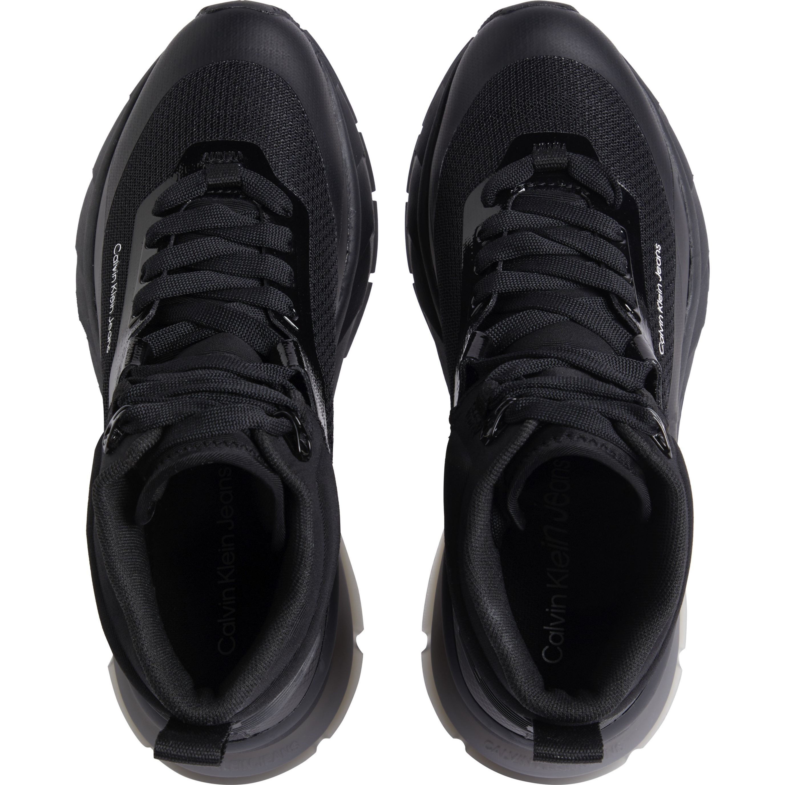 CALVIN KLEIN JEANS Aulinukai moterims, Juoda, Wedge runner lace up booties 4