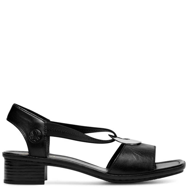 RIEKER Basutės moterims, Juoda, SANDALS 4