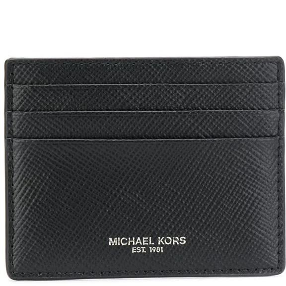 MICHAEL KORS Piniginė moterims, Juoda, Tall card case 1
