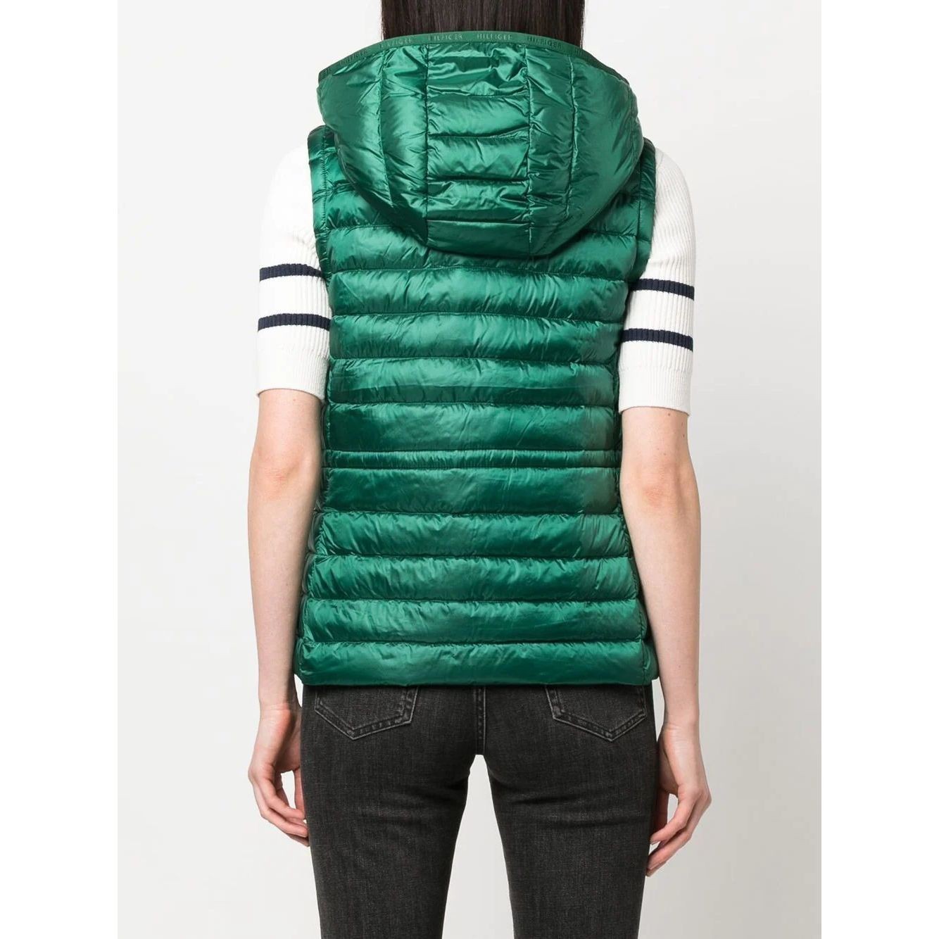 TOMMY HILFIGER Pūkinė liemenė moterims, Žalia, Feminine lw down vest 4