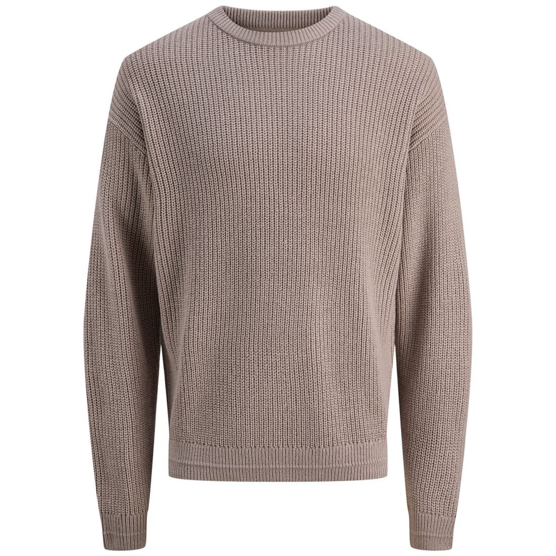 JACK & JONES Megztinis vyrams, Smėlio, Kaito knit crew neck