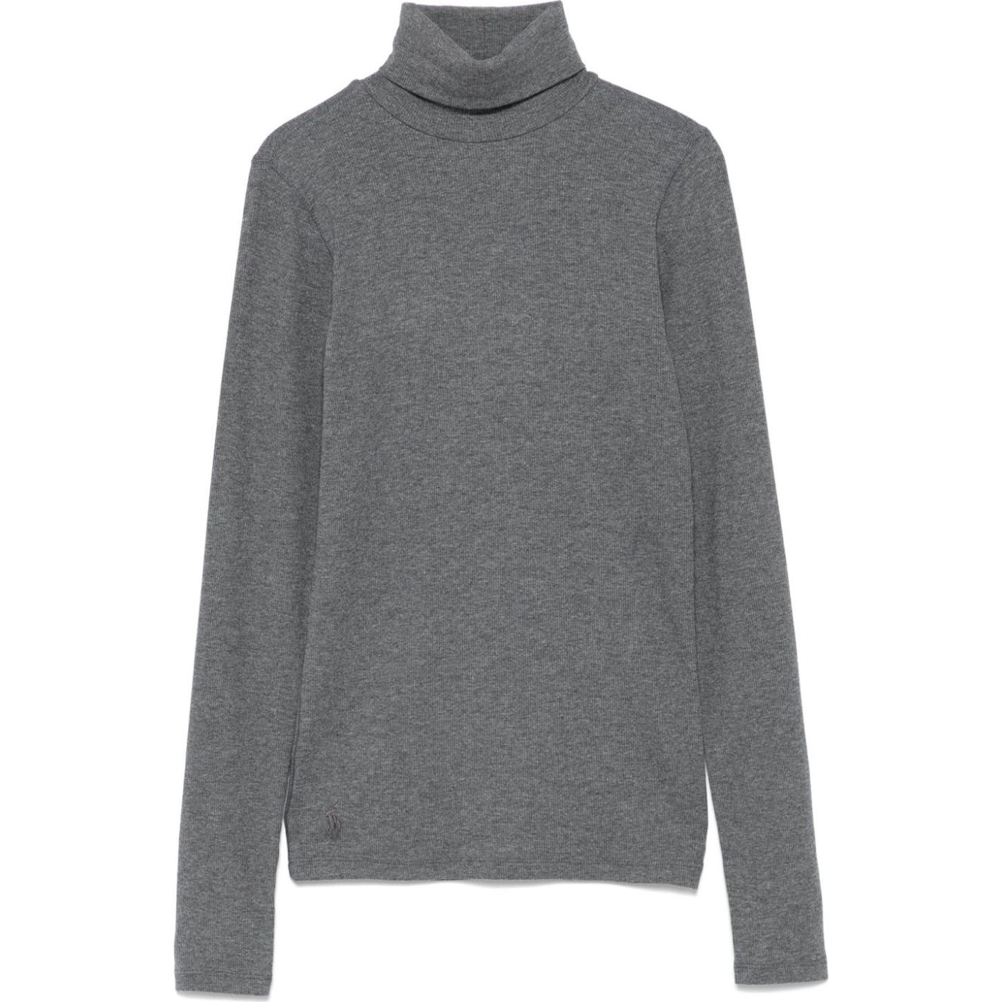 POLO RALPH LAUREN Megztinis su kaklu moterims, Pilka, Long sleeve knit