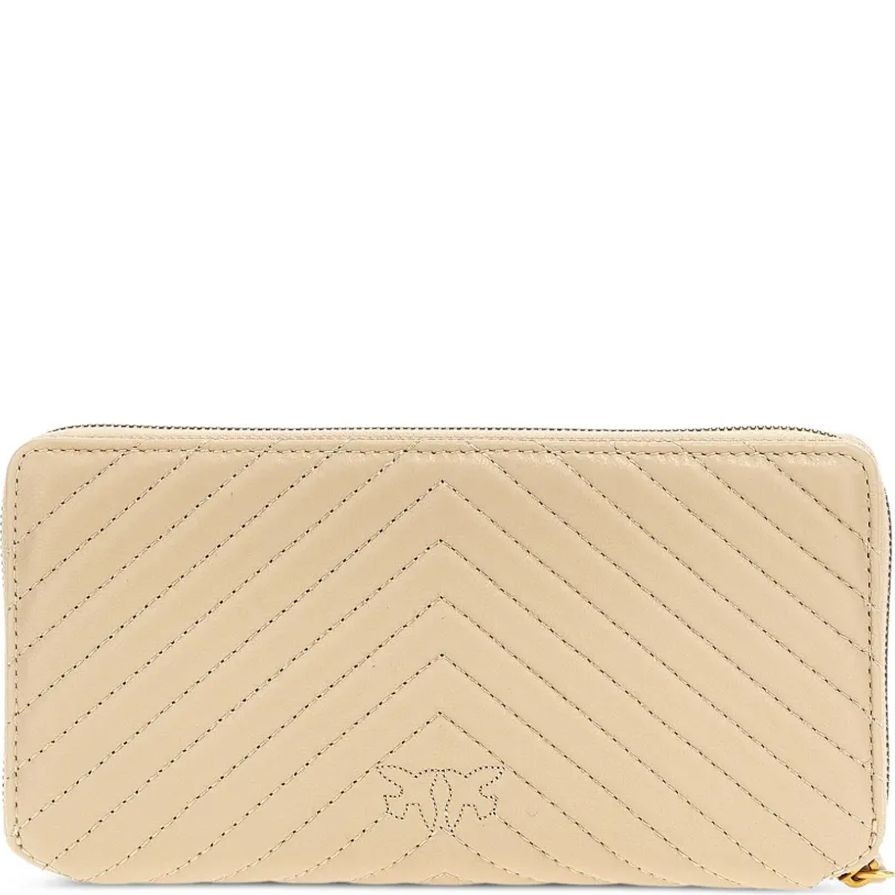 PINKO Piniginė moterims, Smėlio, Love birds wallet 2