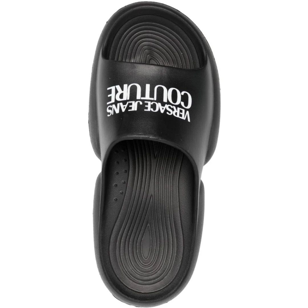 VERSACE JEANS CUTURE Šlepetės vyrams, Juoda, Fondo tago slippers 4