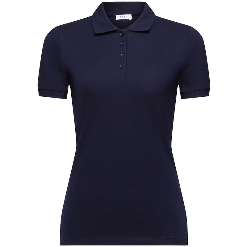 ESPRIT Marškinėliai moterims, Mėlyna, Jersey Polo Shirt 1