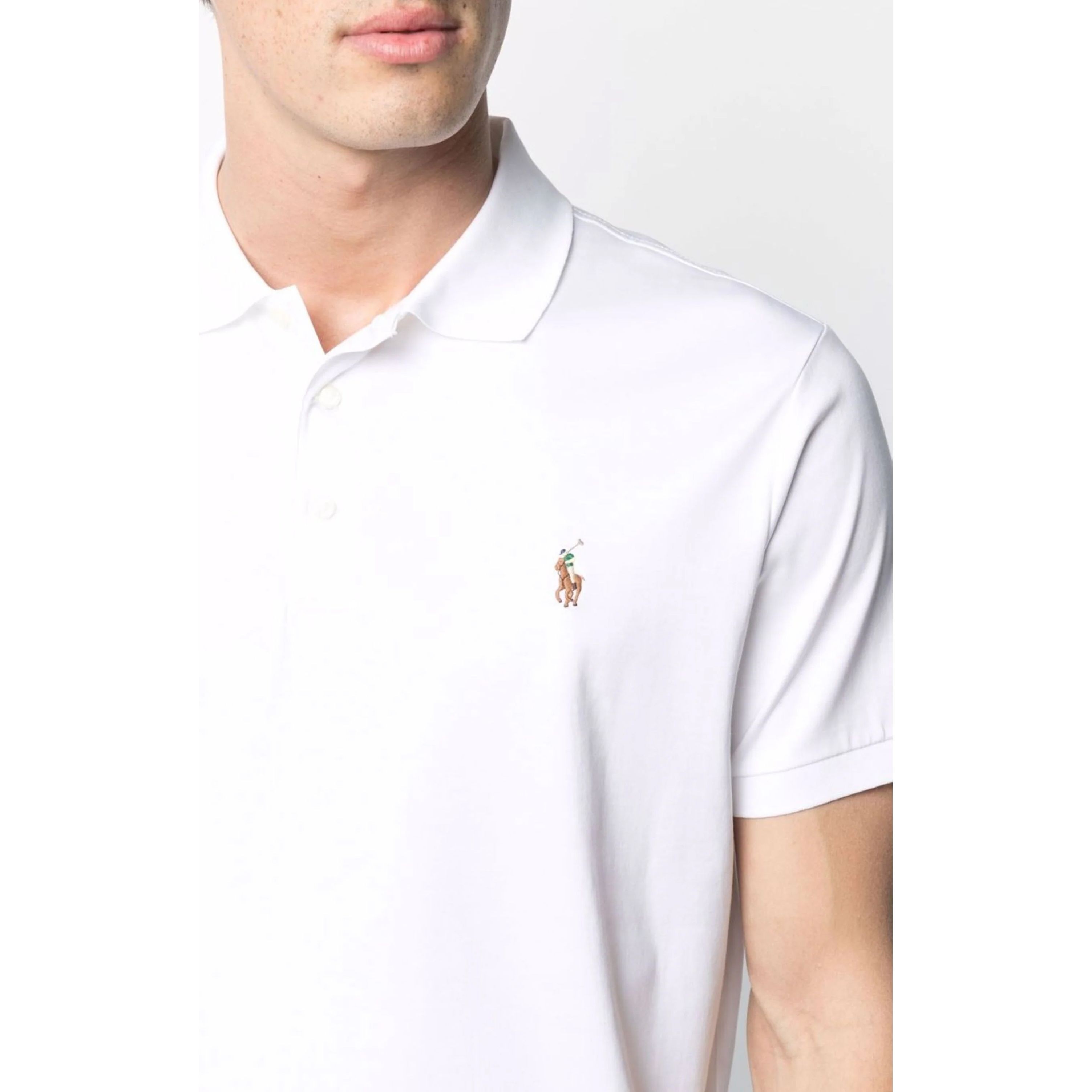 POLO RALPH LAUREN Polo marškiniai trumpos rank. vyrams, Balta, Polo shirt 4
