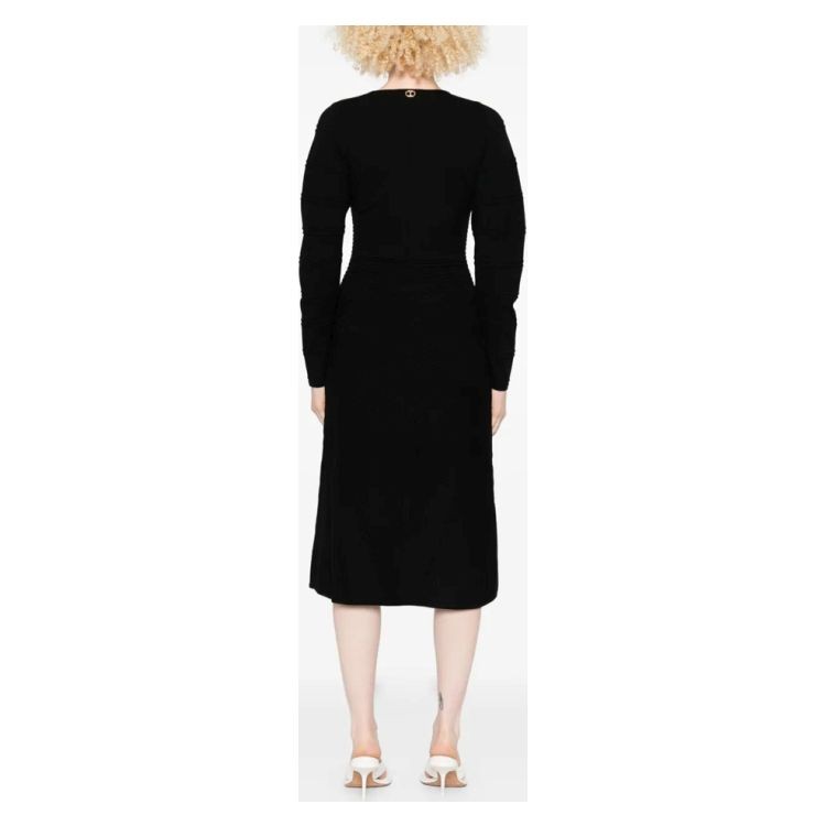 TWINSET Midi suknelė moterims, Juoda, Knitted dress 4