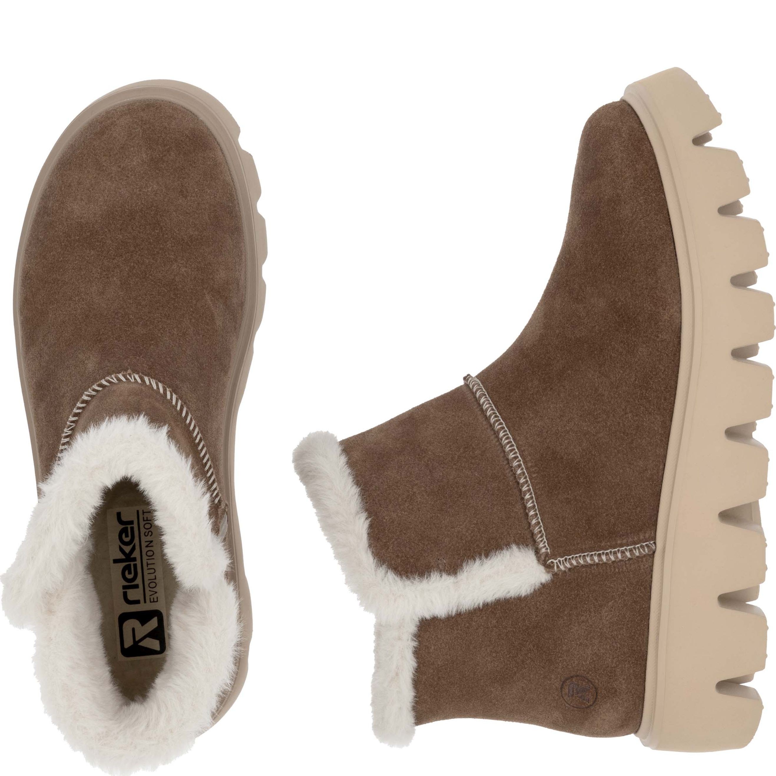 RIEKER EVOLUTION Aulinukai moterims, Ruda, Ladies mid height boots 10