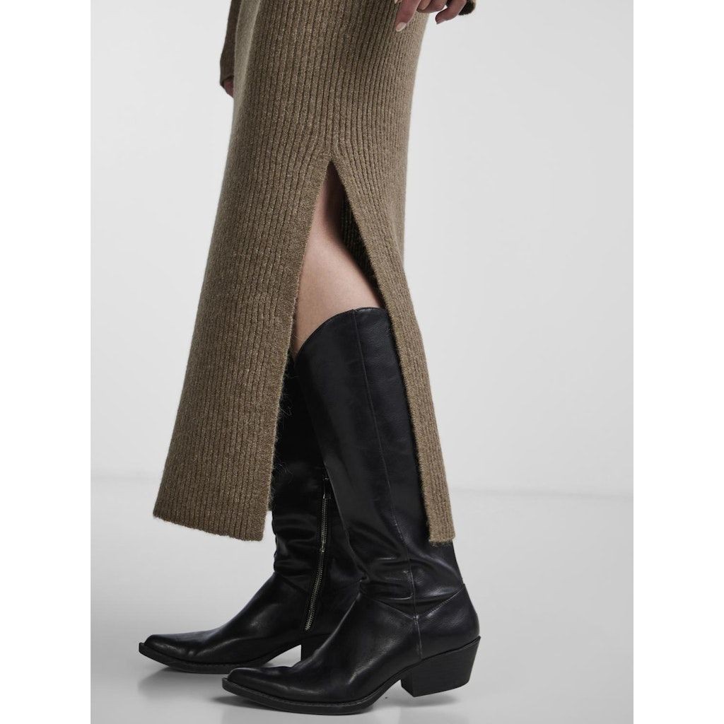 PIECES Maxi sijonas moterims, Ruda, PCJUNA HW ANKLE KNIT 6