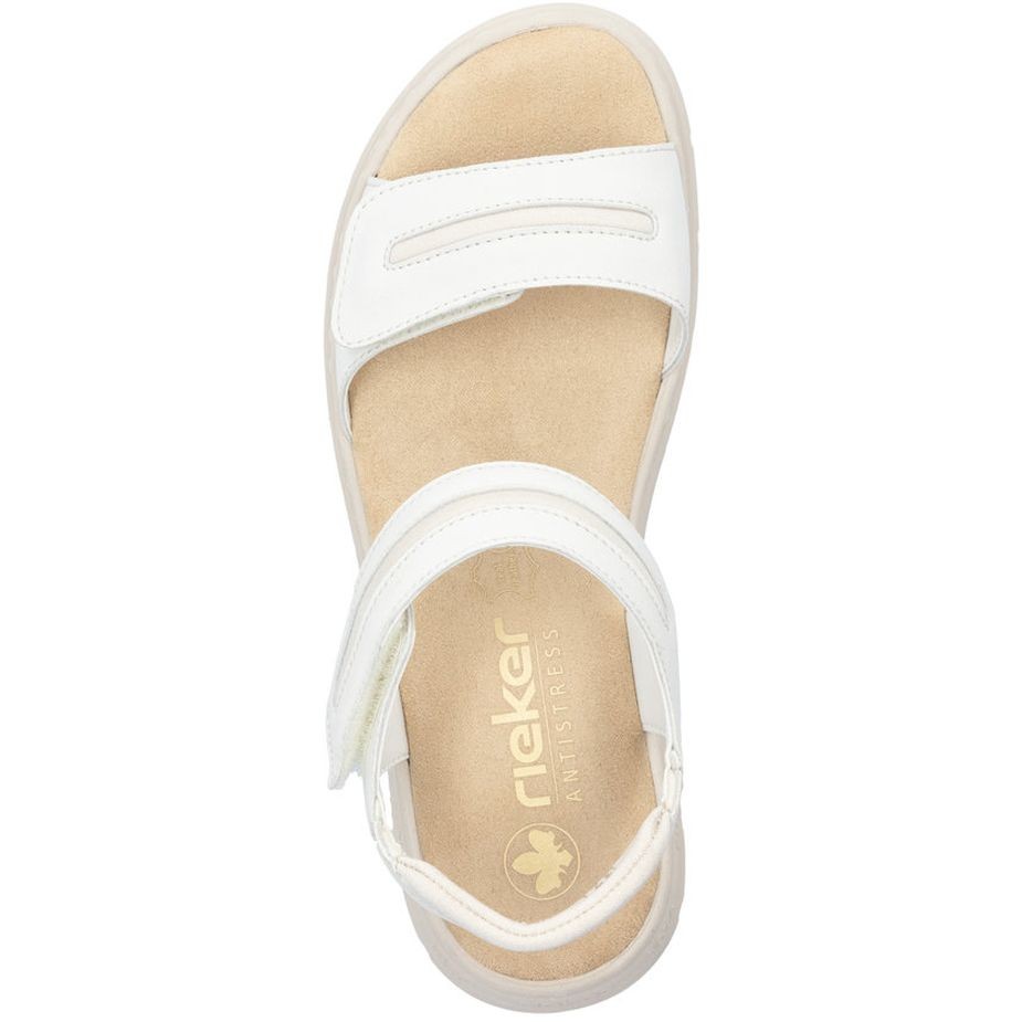 RIEKER Basutės moterims, Balta, SANDALS 6