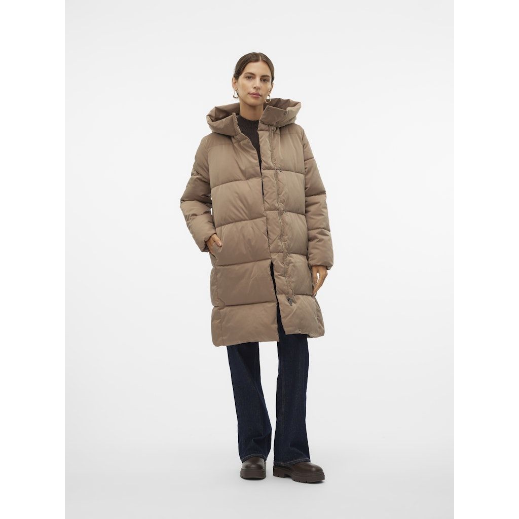 VERO MODA Pūkinis paltas moterims, Ruda, Stella coat 3